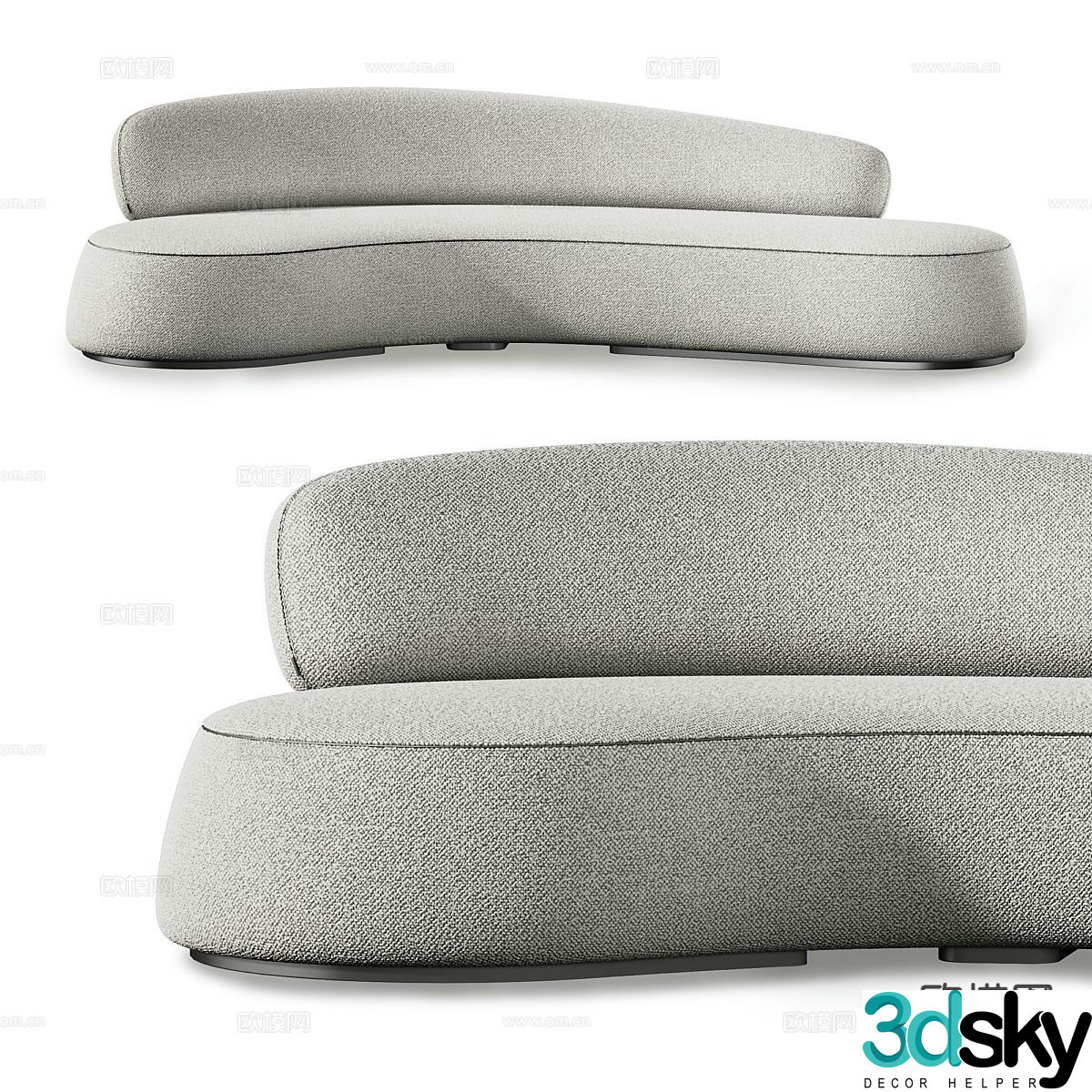 Modern special-shaped sofa curved sofa 3d model