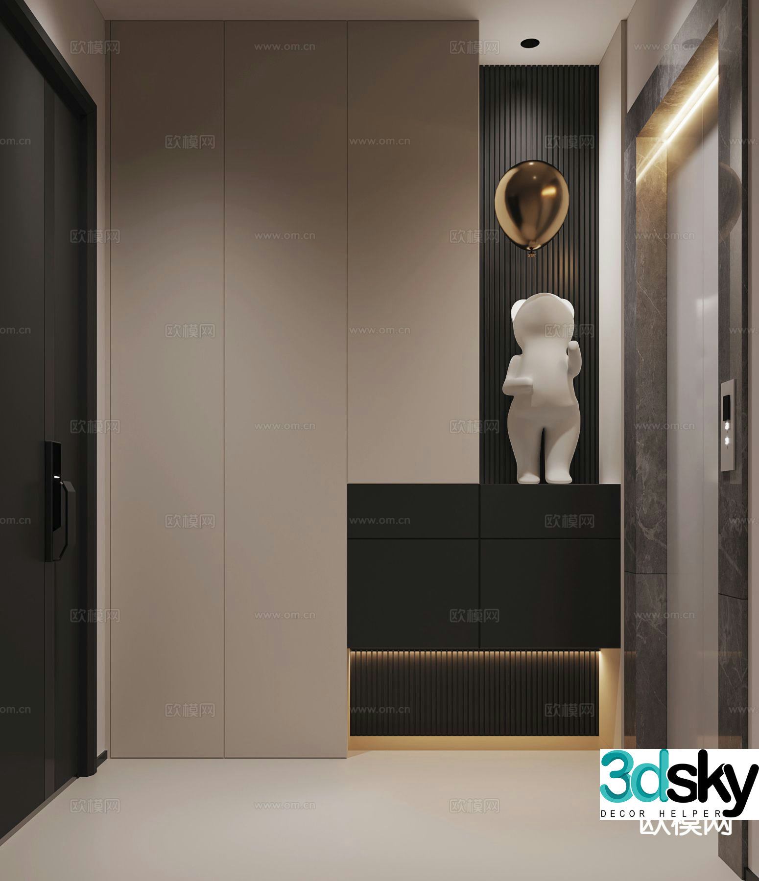 Entrance hall decoration hallway 3D model