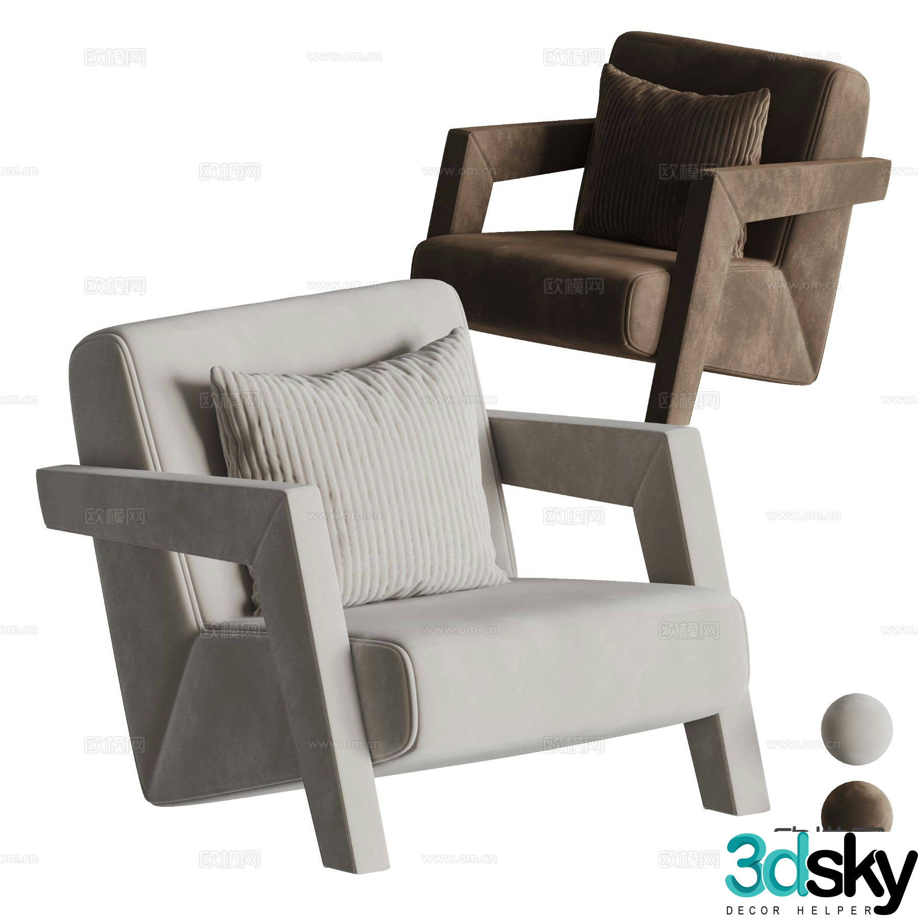 Idea modern armchair lounge chair 3d model