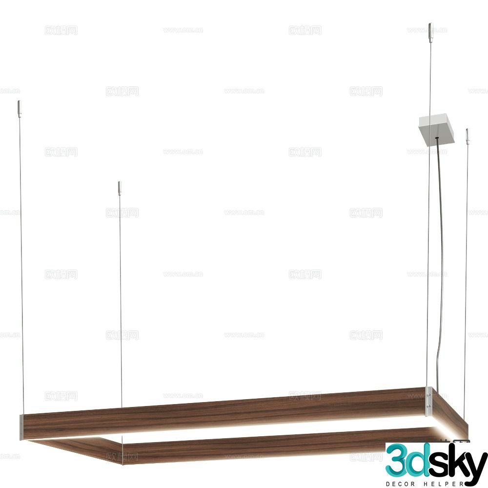 Ole modern minimalist chandelier rectangular chandelier 3d model