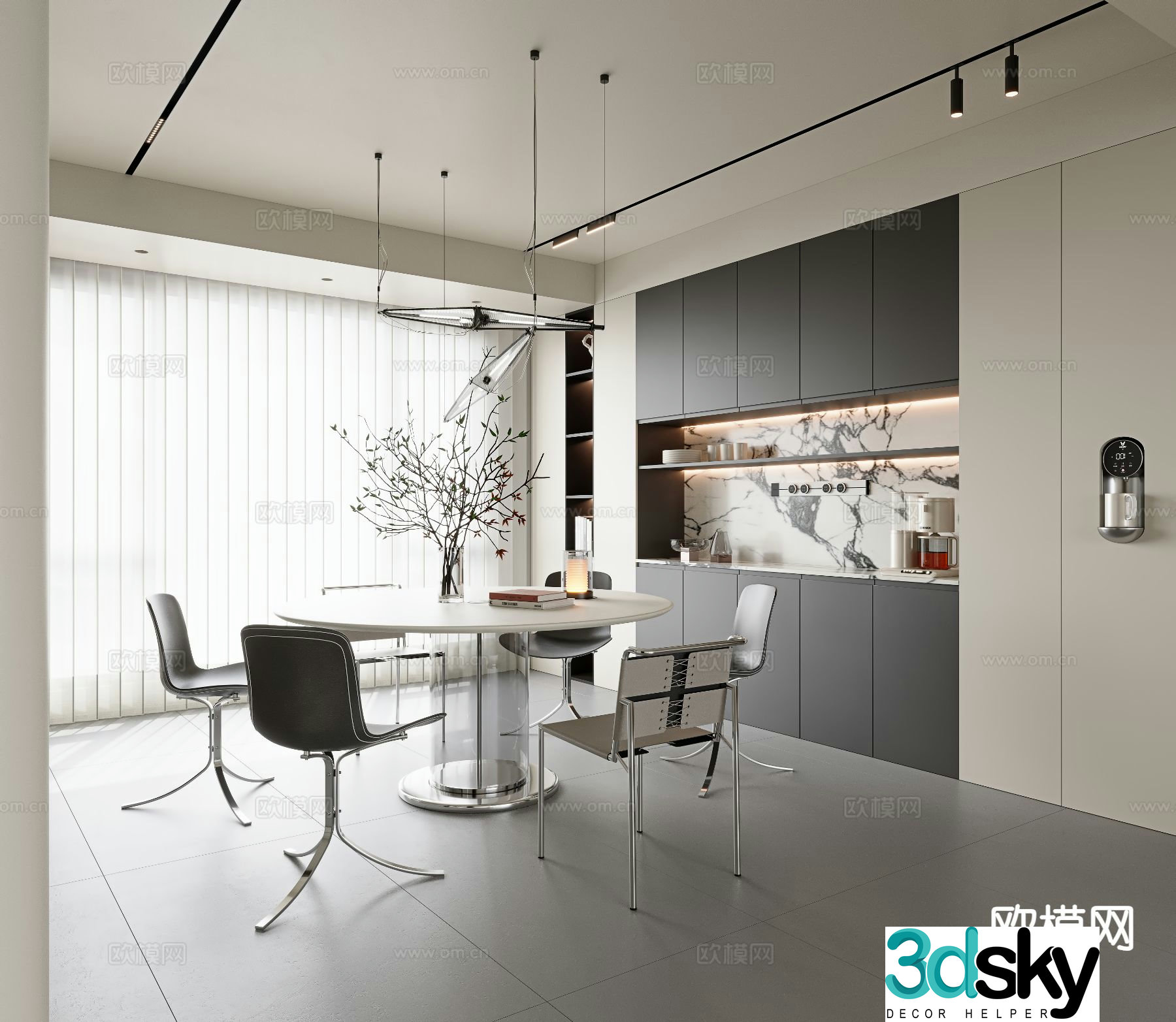 Modern restaurant 3d model