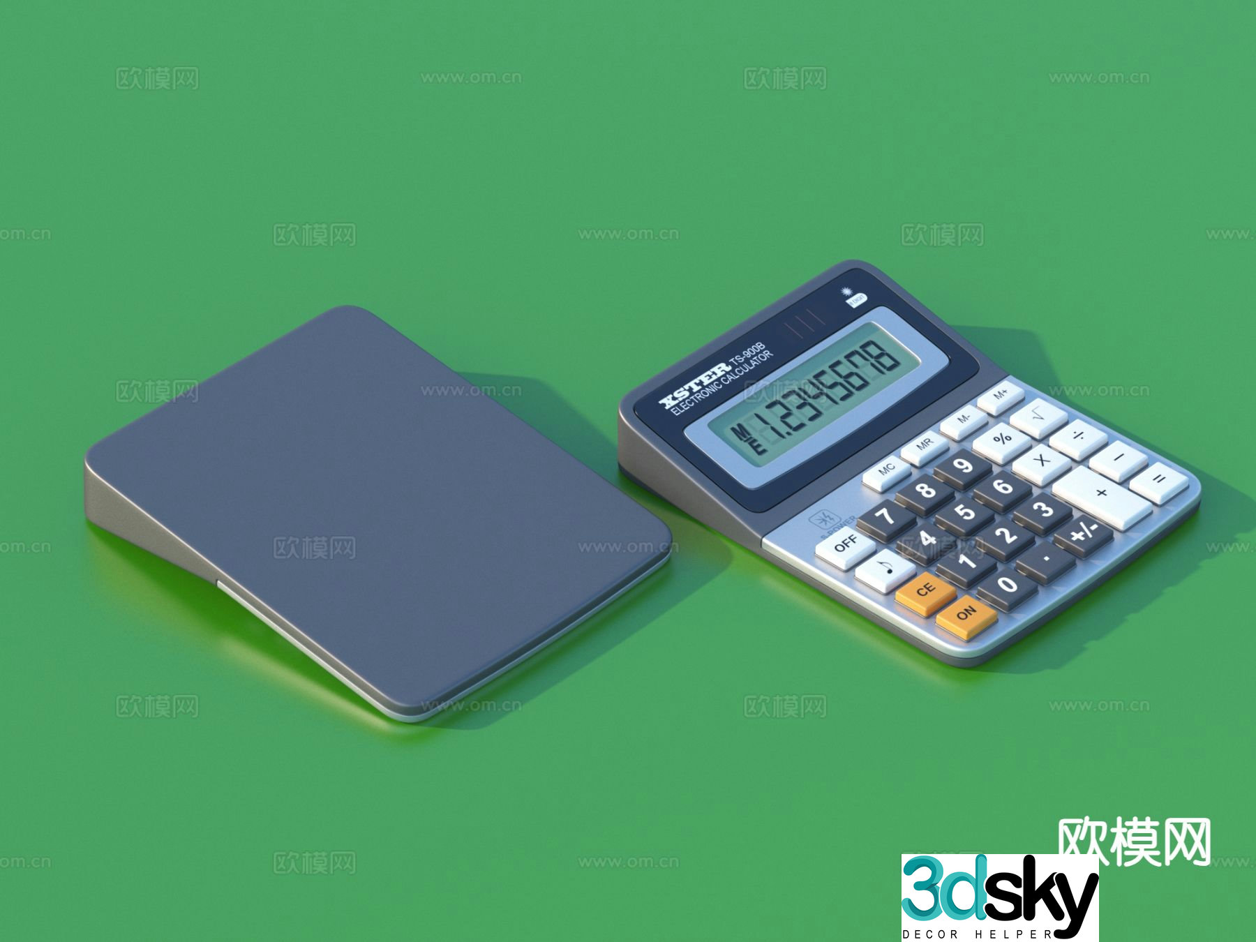 calculator stationery computer 3d model