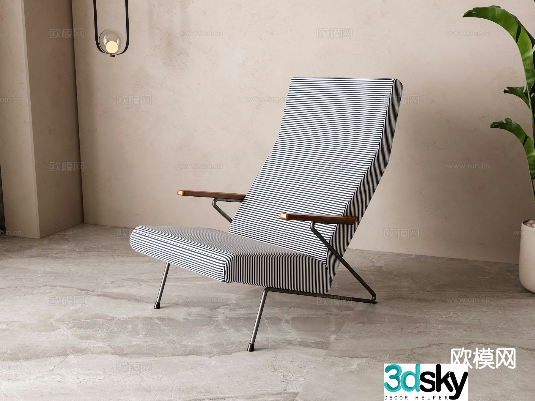 Modern lounge chair 3d model