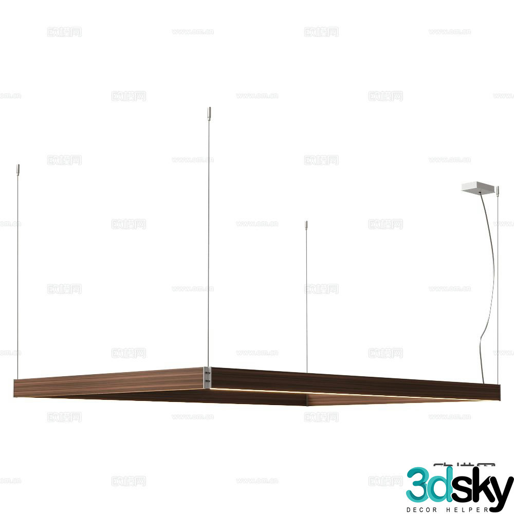 Minimalist chandelier square chandelier 3d model