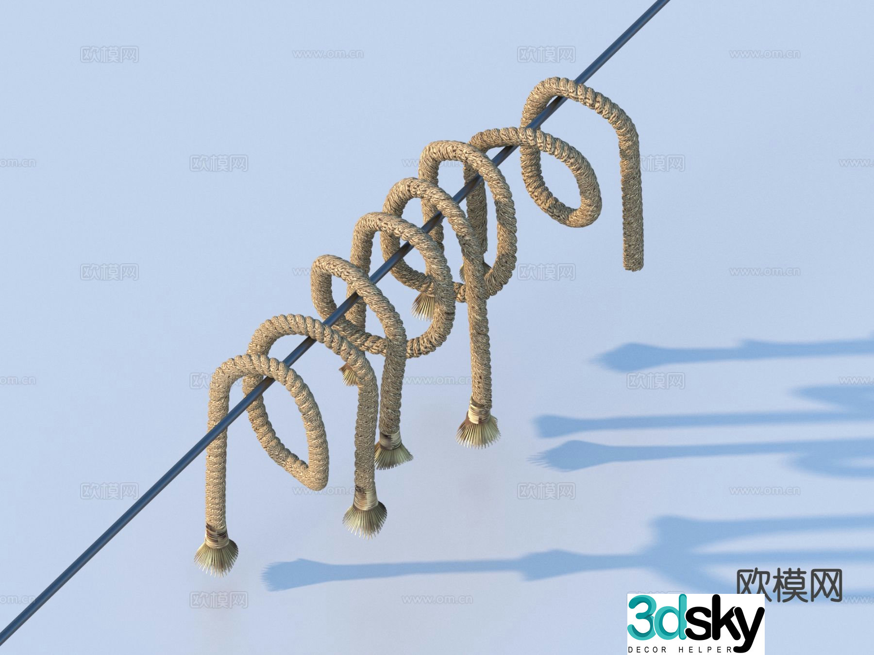 rope rope pile hemp rope rope ball rope 3d model