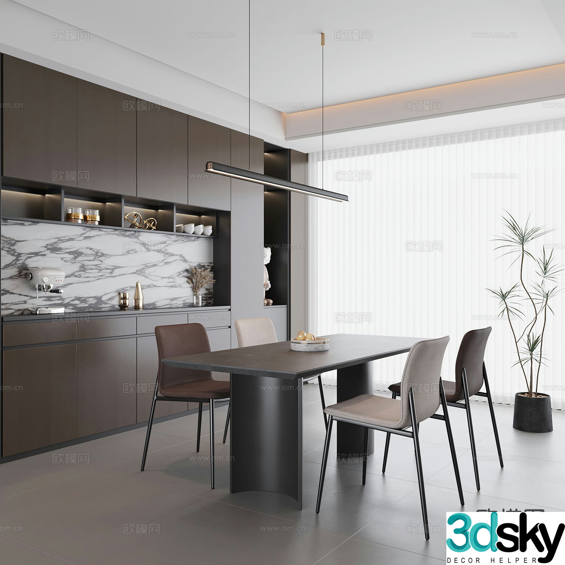 Italian restaurant 3d model
