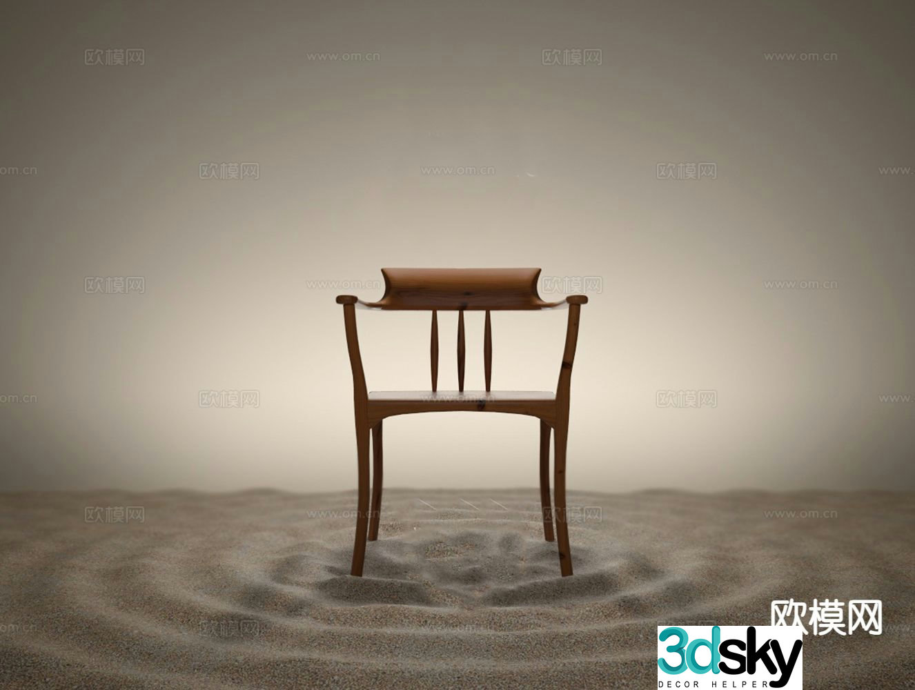 New Chinese style leisure chair chair armchair tea chair 3d model