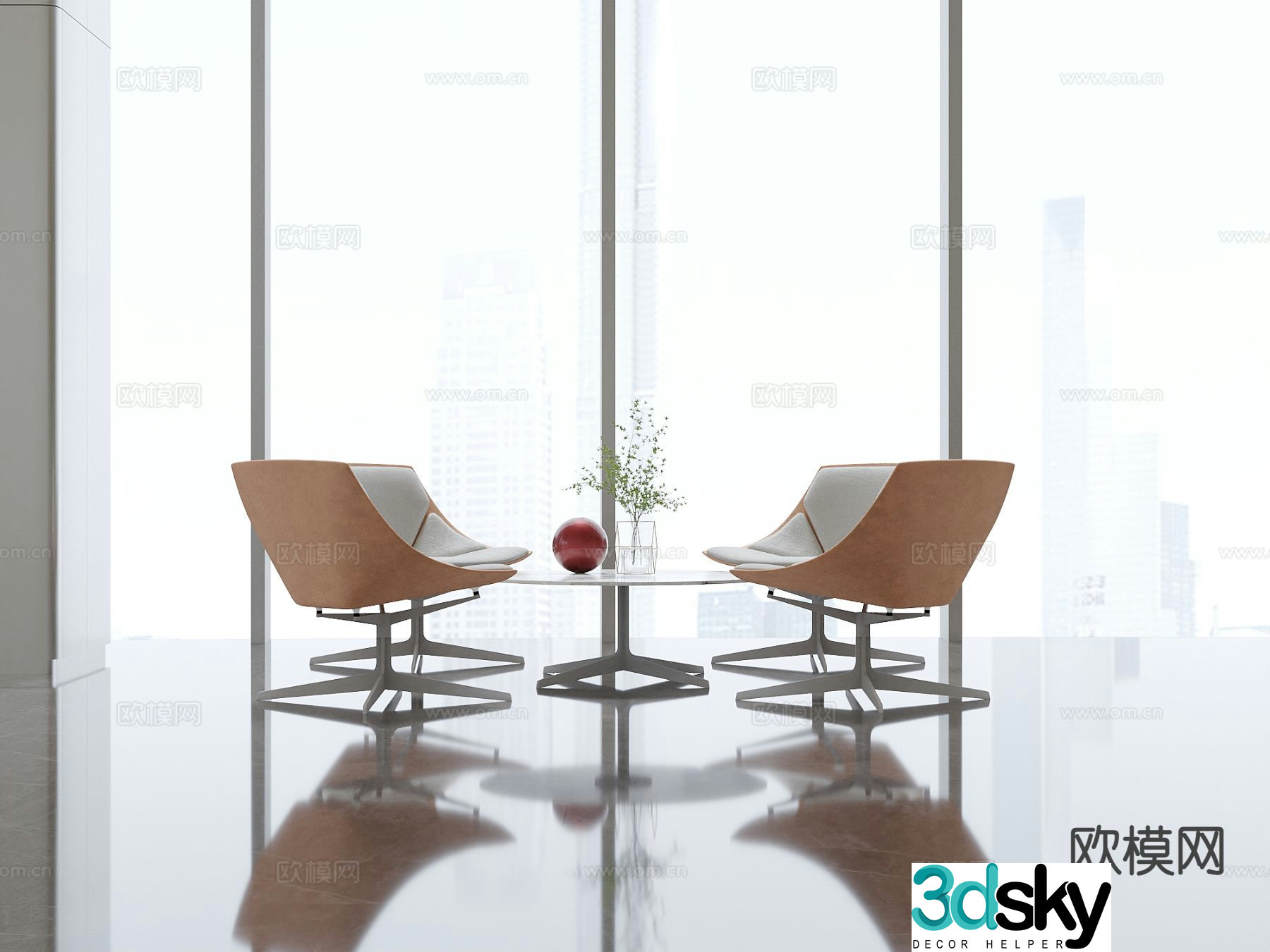 Leisure tables and chairs Negotiation tables and chairs 3d model