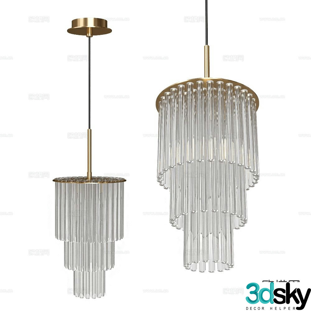 Stilfort crystal chandelier 3d model