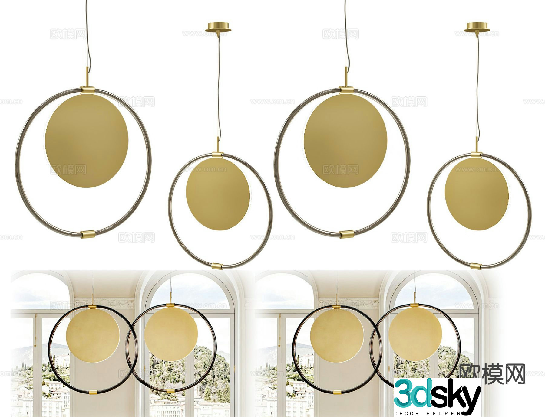 Light luxury small chandelier restaurant chandelier 3d model