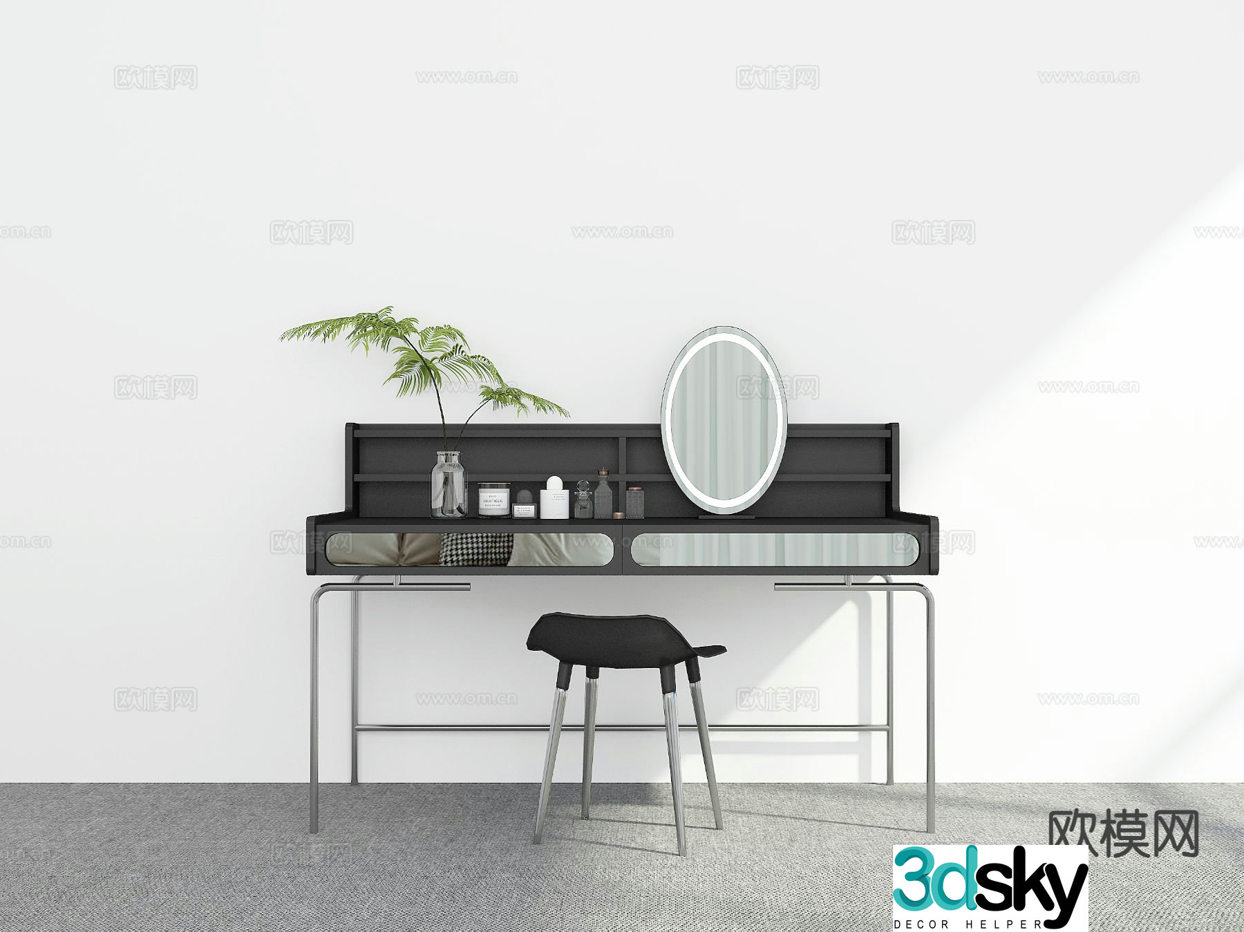 Modern dressing table dressing table 3d model