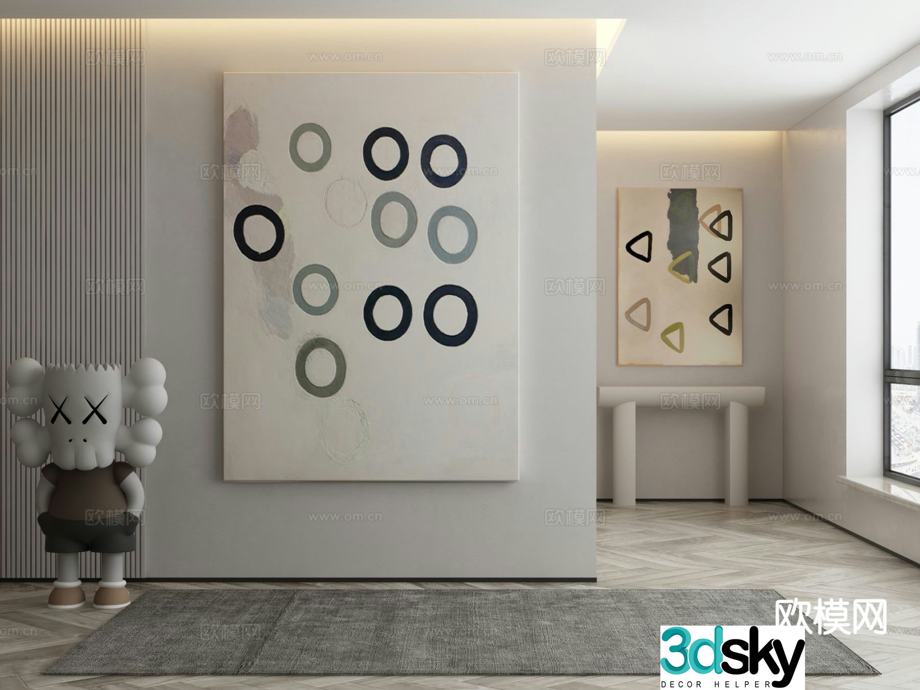 Decorative painting texture painting hanging painting 3d model