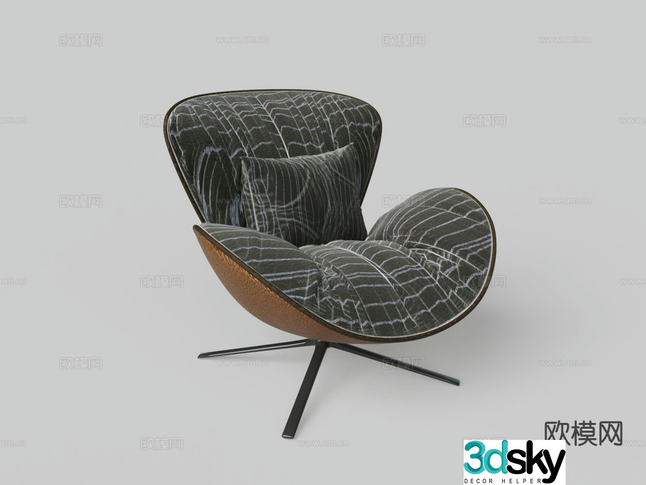 Modern sofa chair leisure chair 3d model