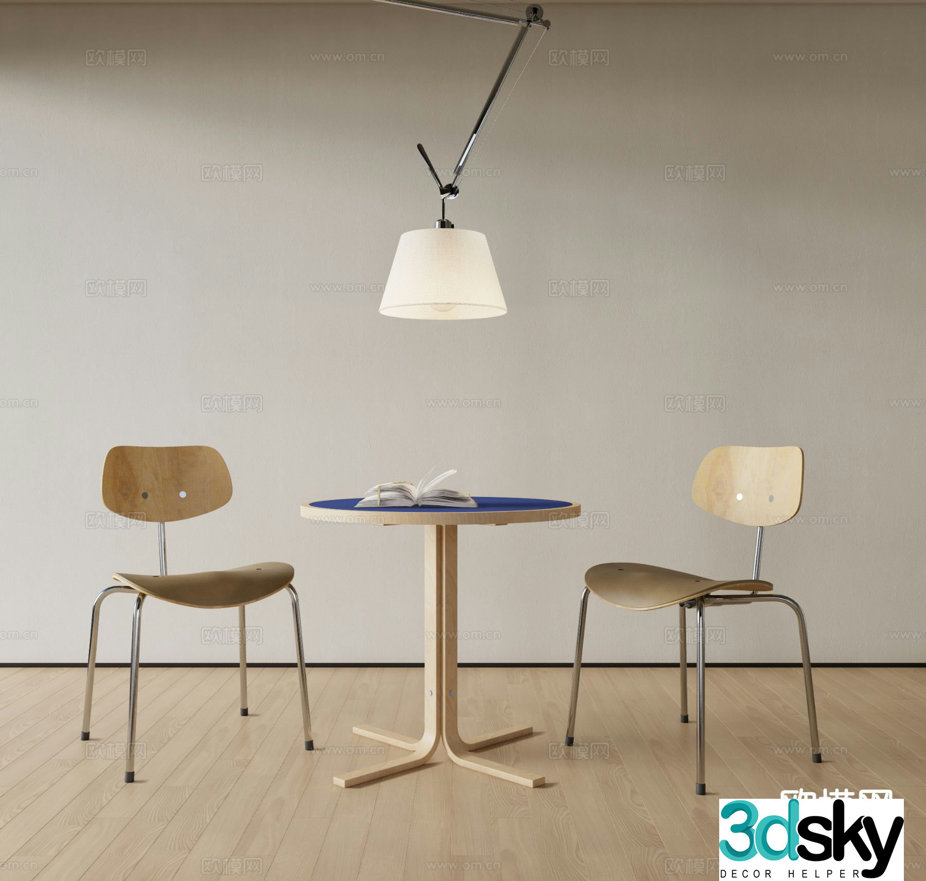 Modern negotiation tables and chairs leisure tables and chairs 3D model