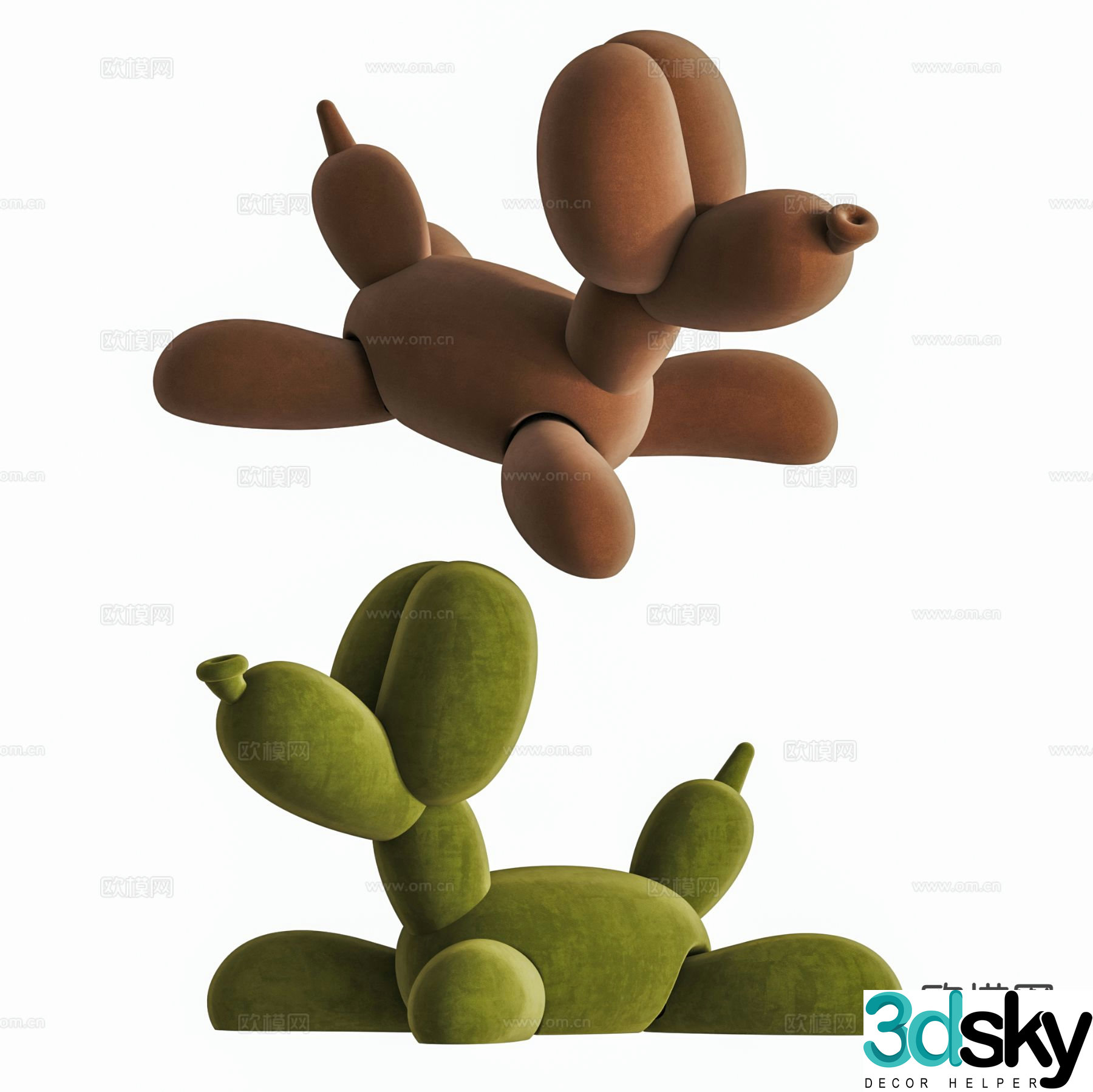 Modern balloon dog doll 3d model