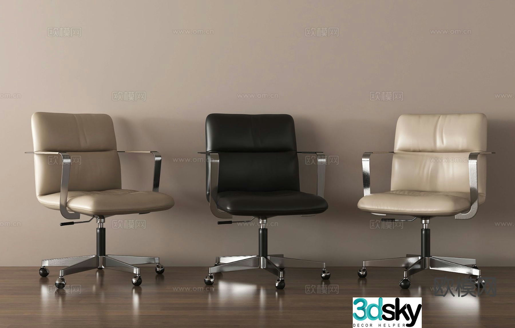 Office chair staff chair single chair swivel chair 3d model