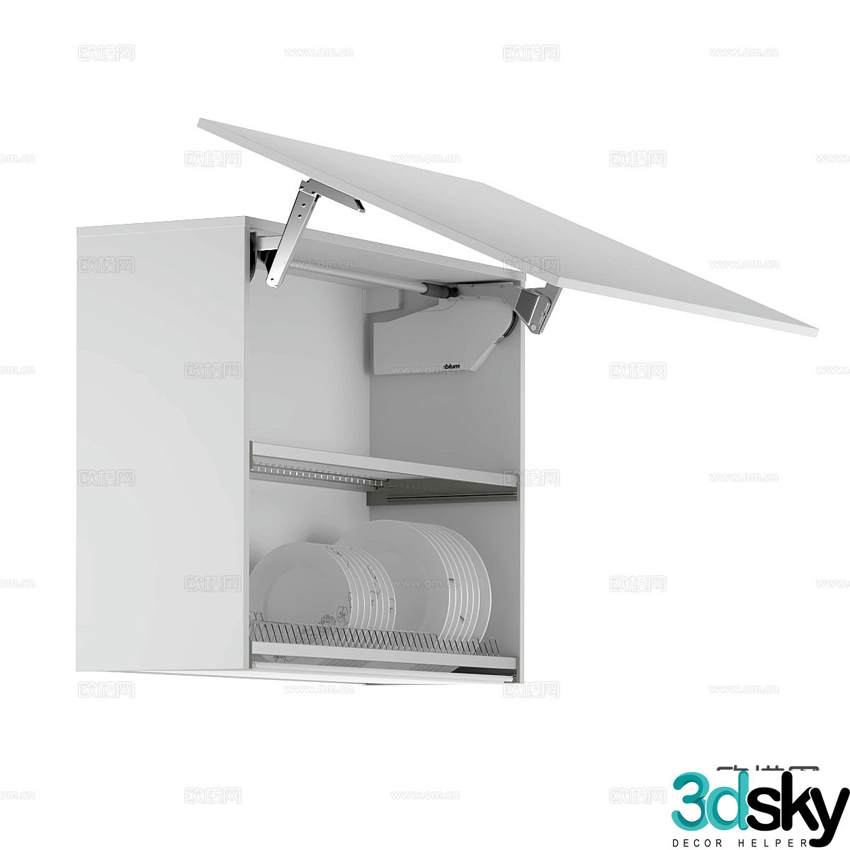 Modern wall cabinet sideboard 3d model