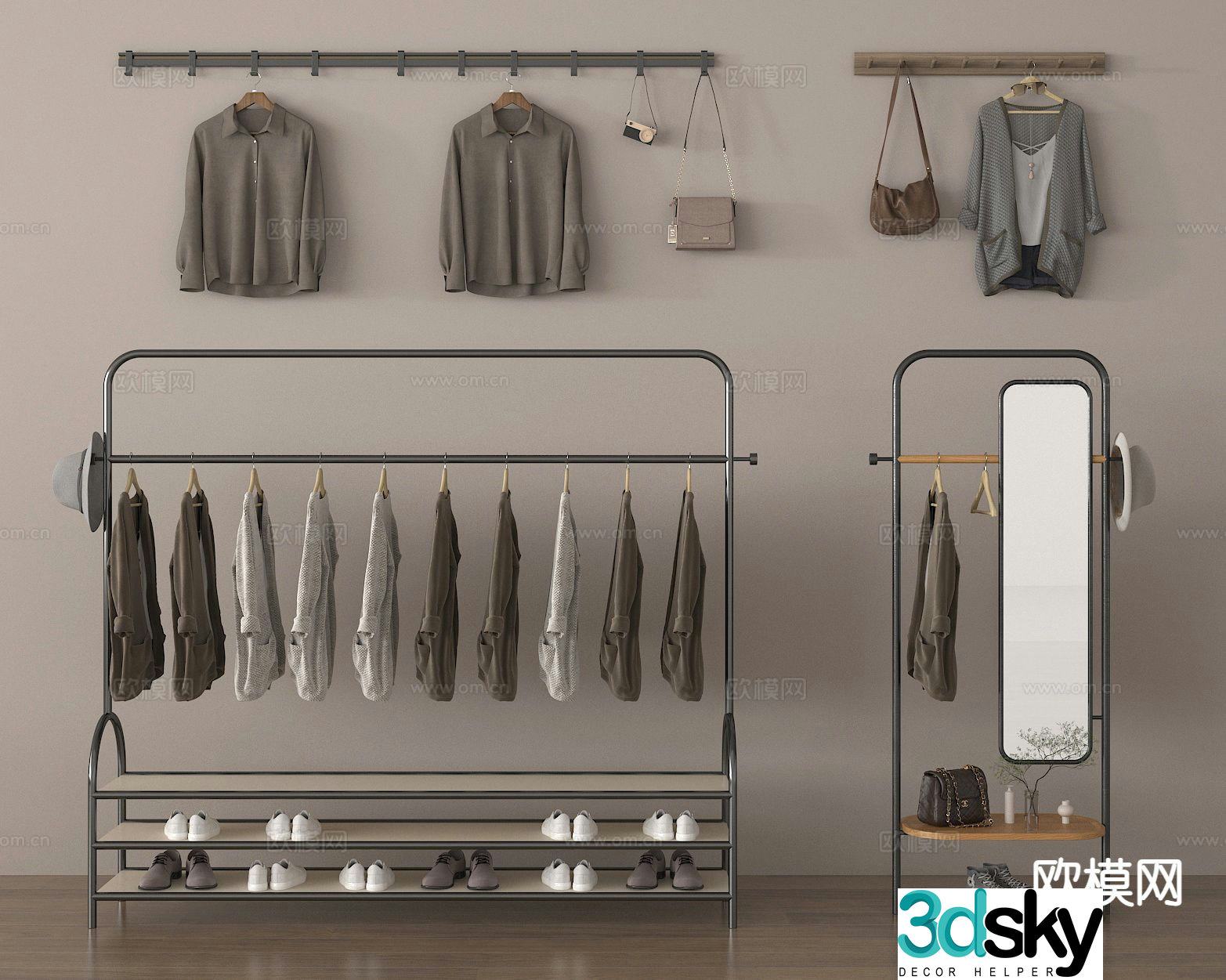hook clothes hanger clothes hanger 3d model