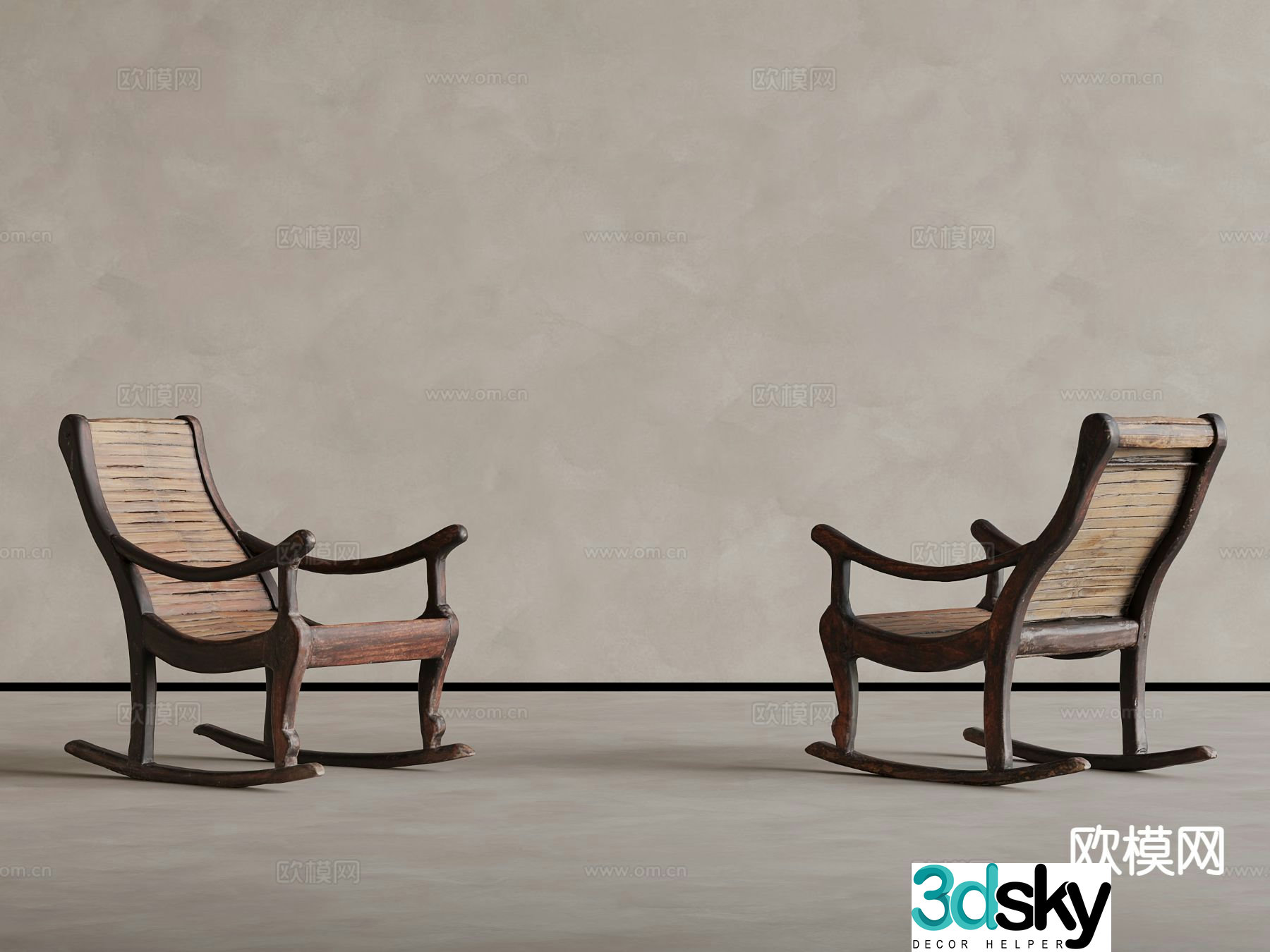 Medieval style lounge chair leisure chair rocking chair 3d model