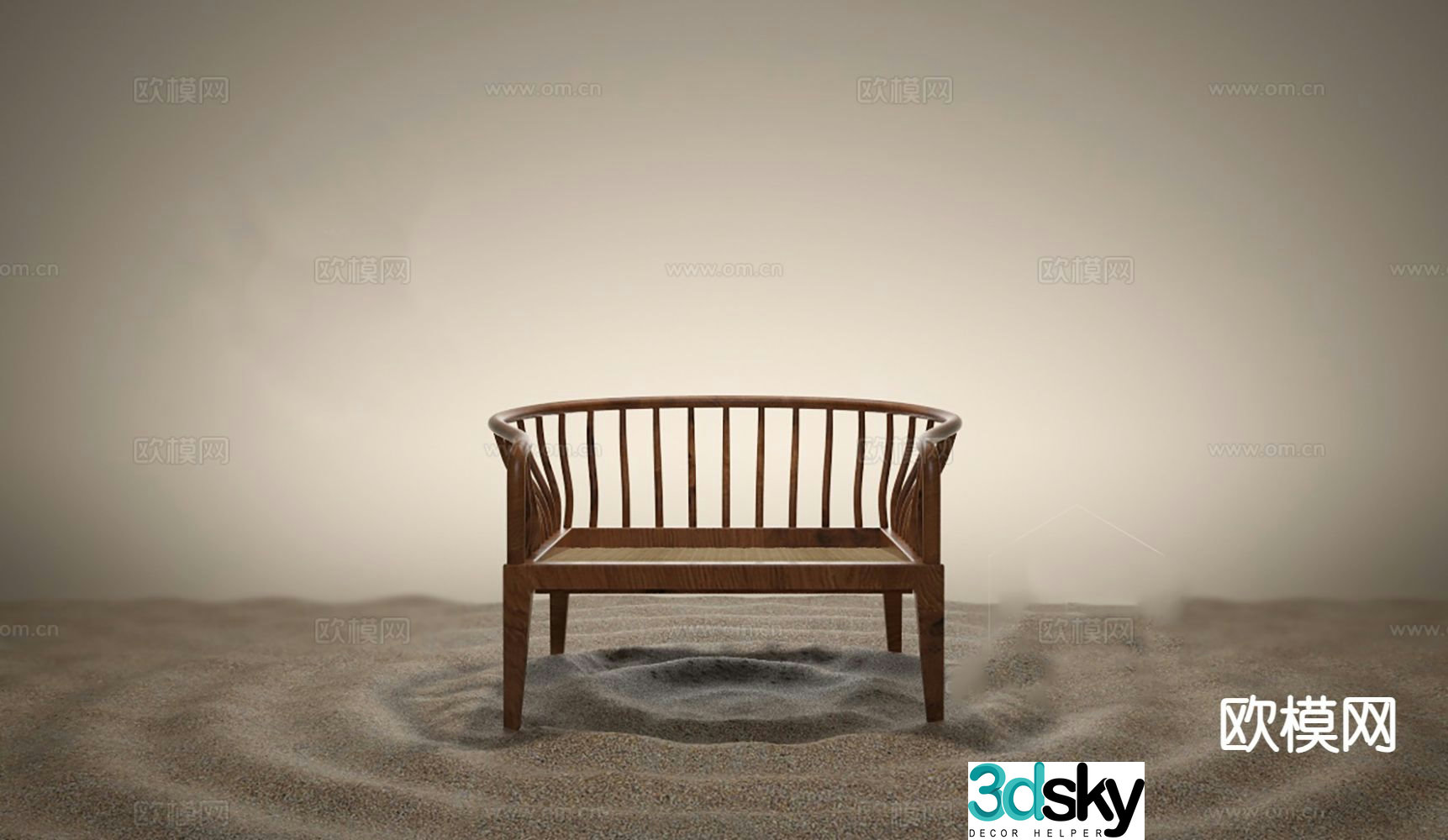 Single chair leisure chair dining chair armchair 3d model