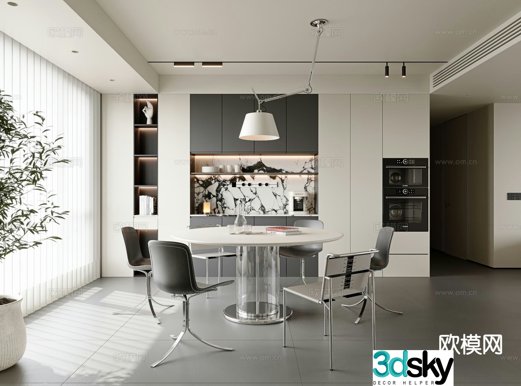 Modern restaurant 3d model