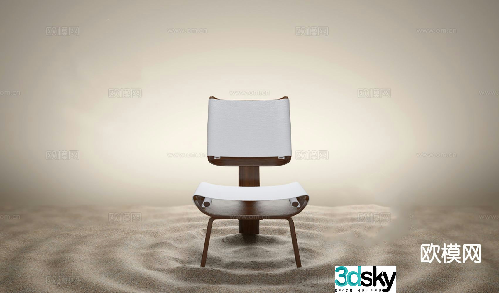 Single chair leisure chair dining chair 3d model