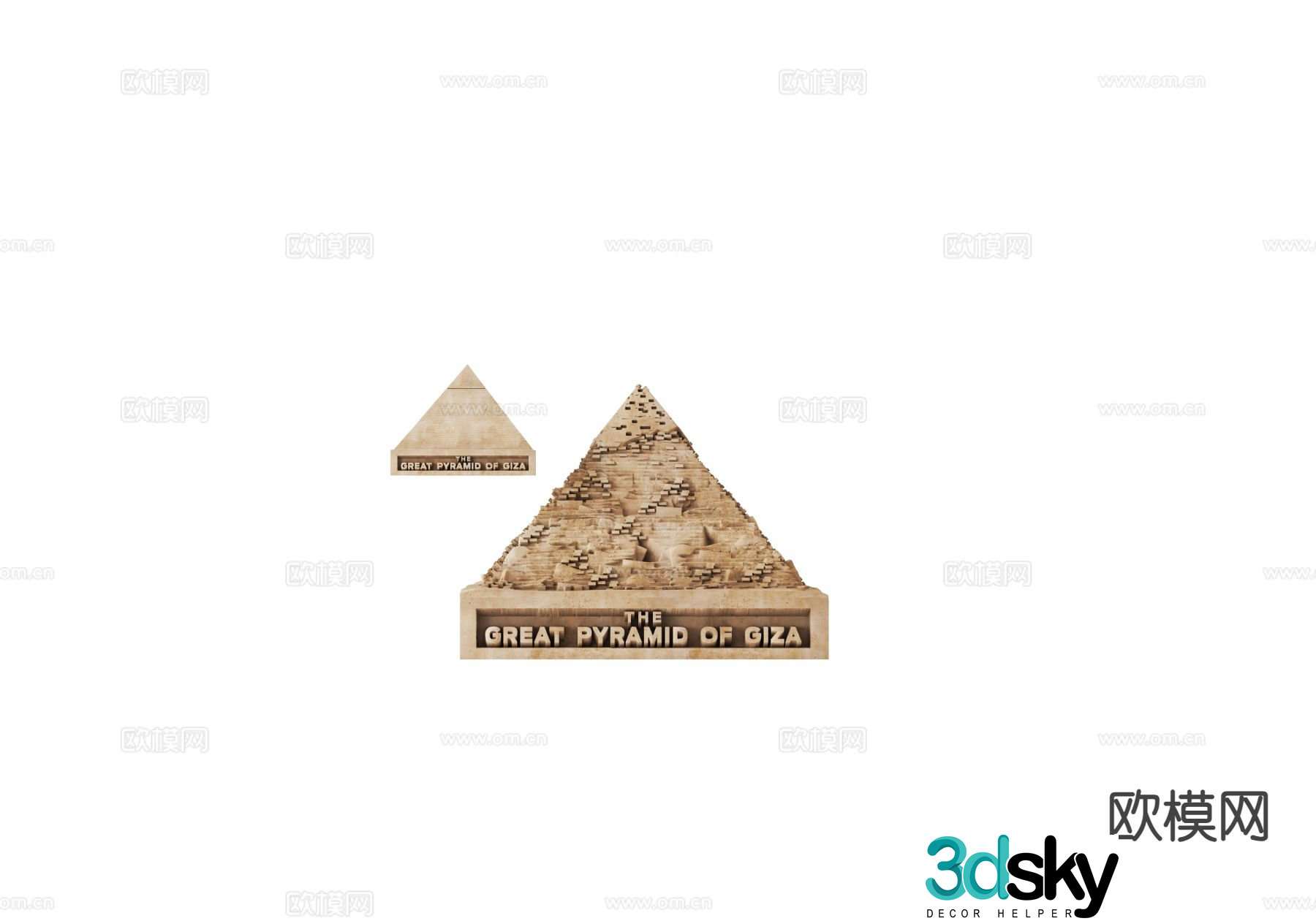 Pyramid Wonders of the World Sculpture 3d model