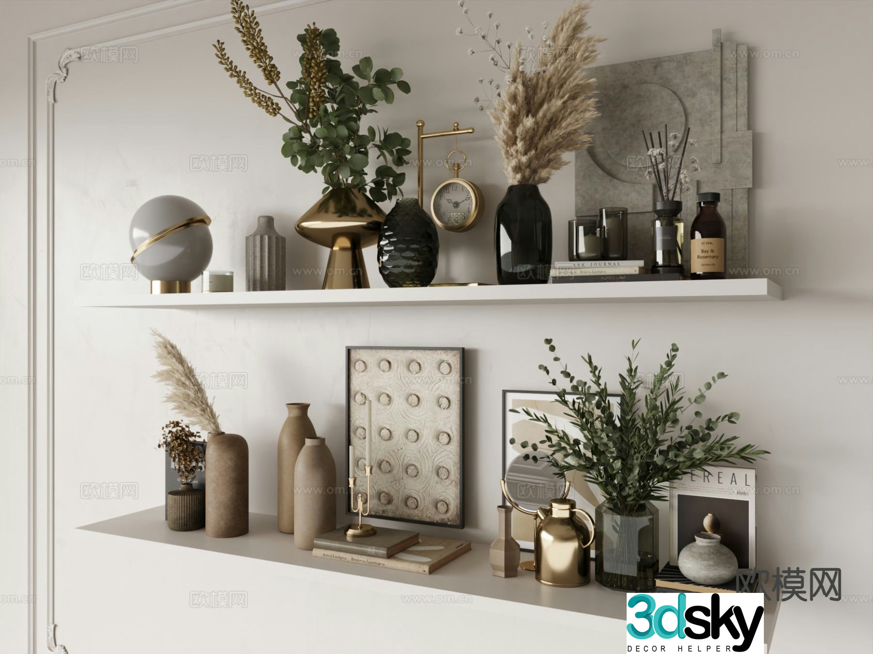 Modern decorations vase crafts 3d model