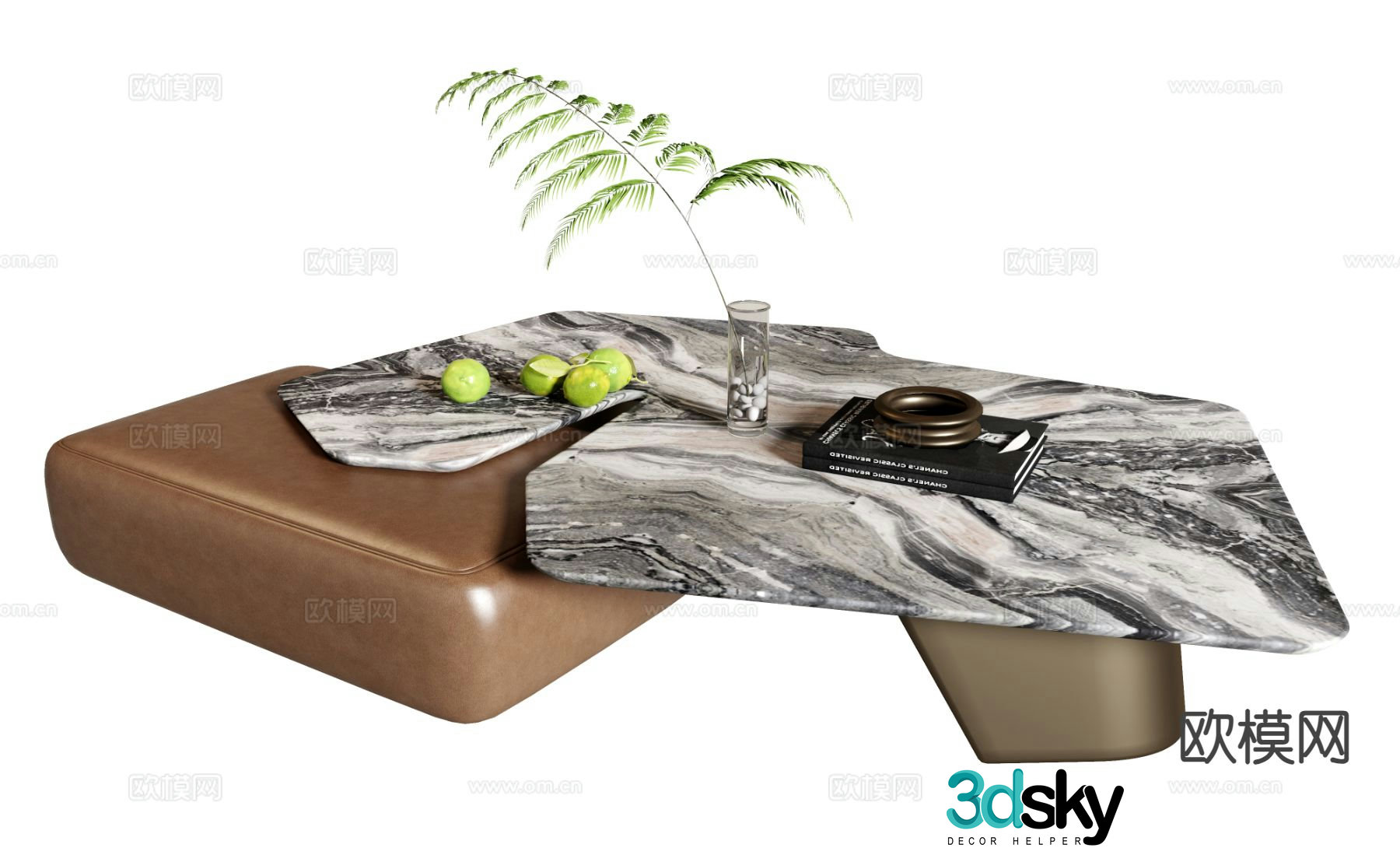 Modern special-shaped coffee table 3d model