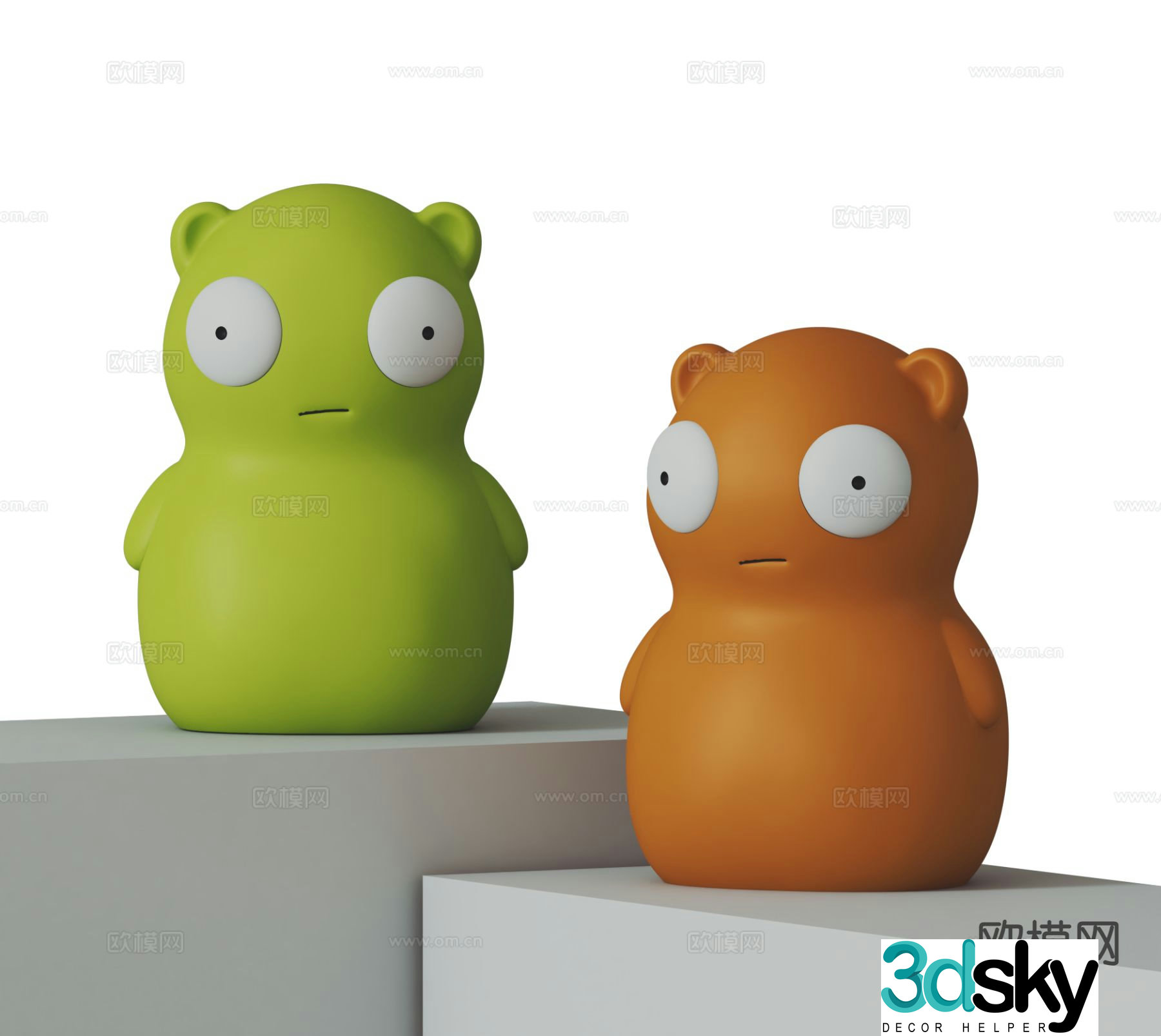 Doll Ornaments Cartoon Trendy Toy 3D Model