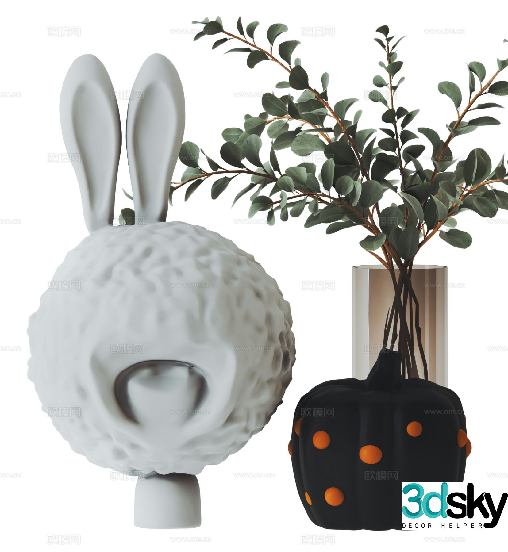 Modern cartoon furnishings furnishings 3d model