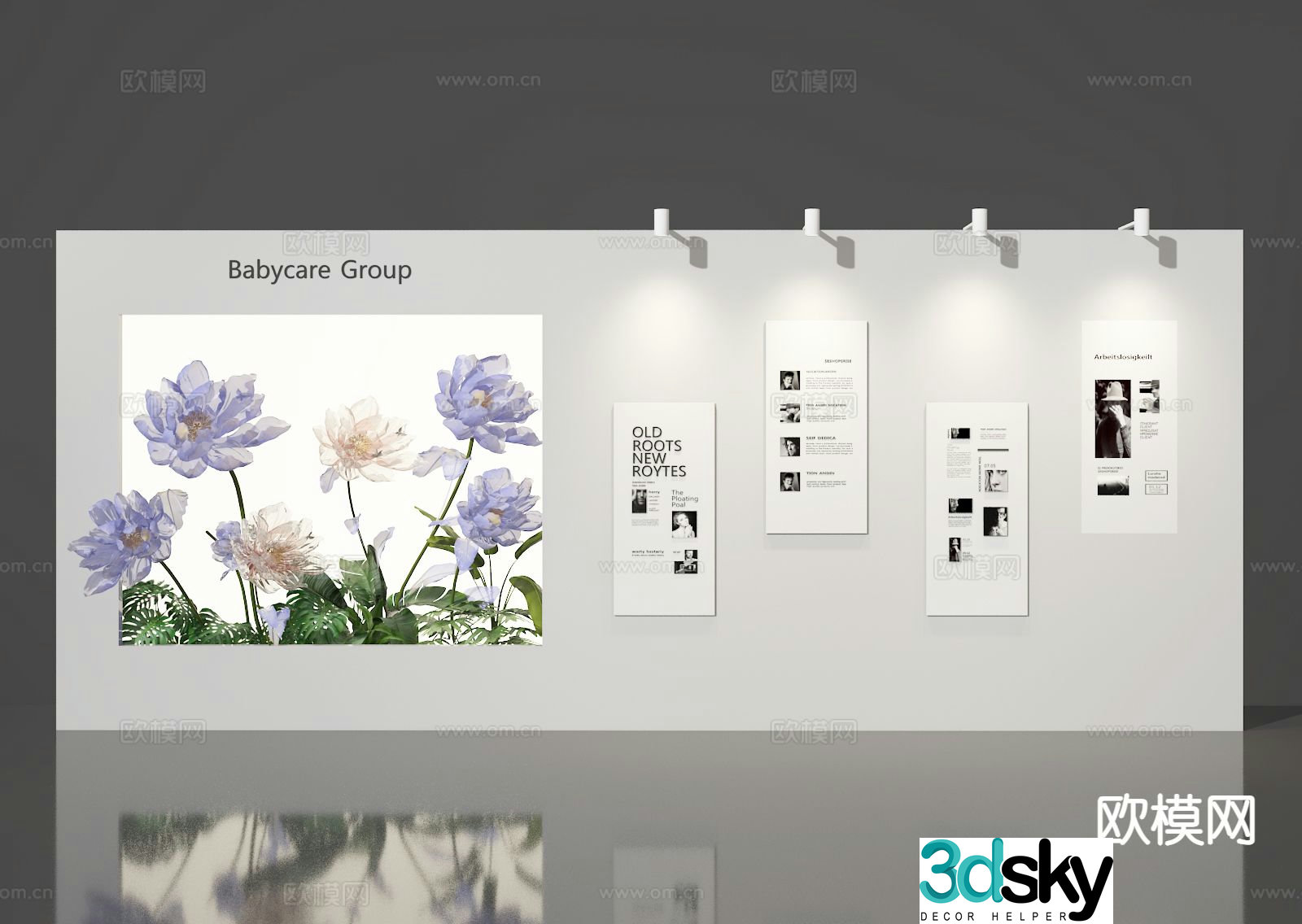 Photo gallery punch-in wall 3D model