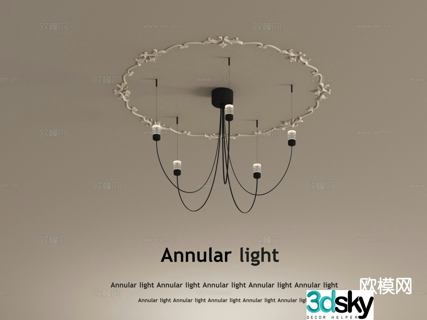 French retro style chandelier wrought iron chandelier 3d model