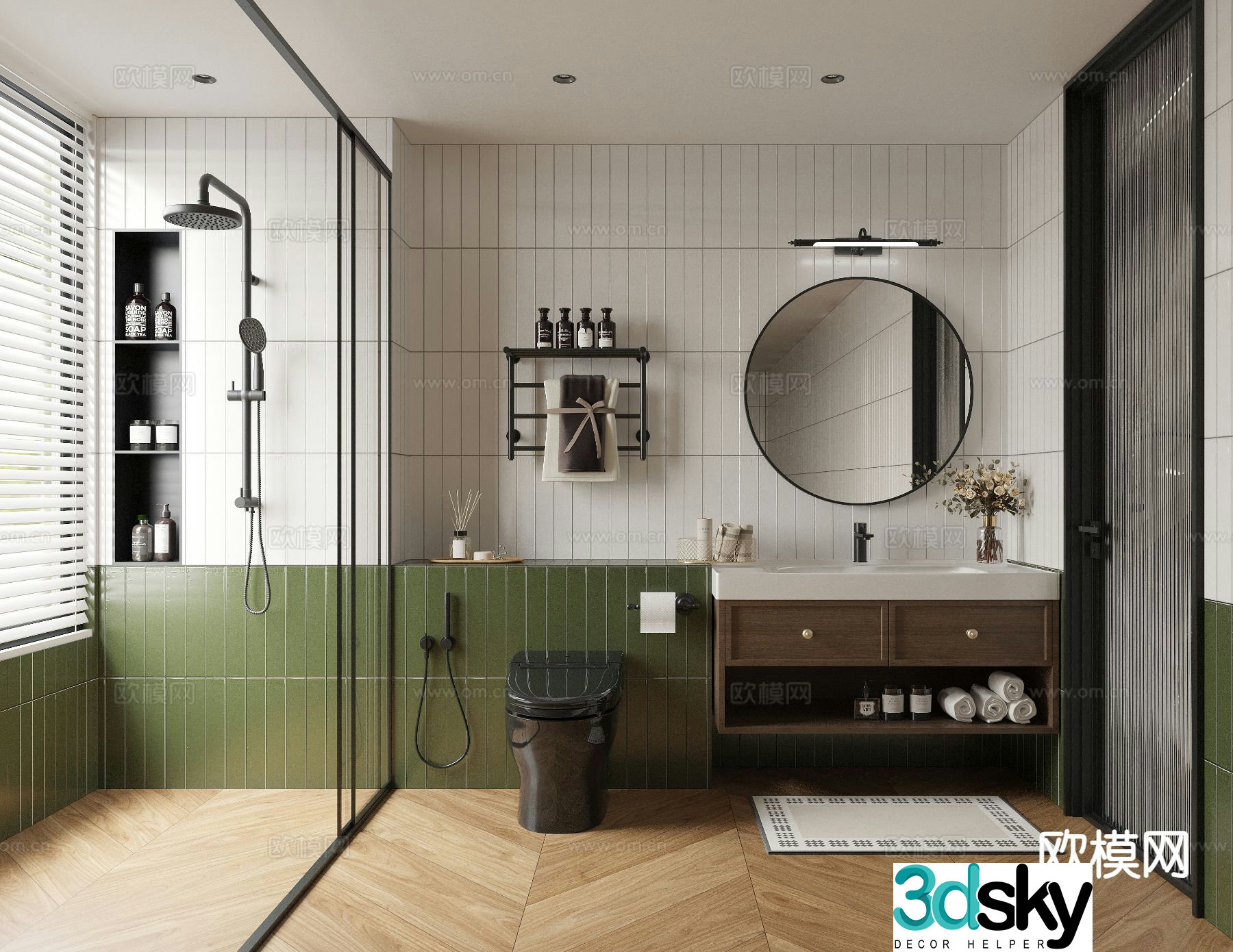 French bathroom bathroom 3d model