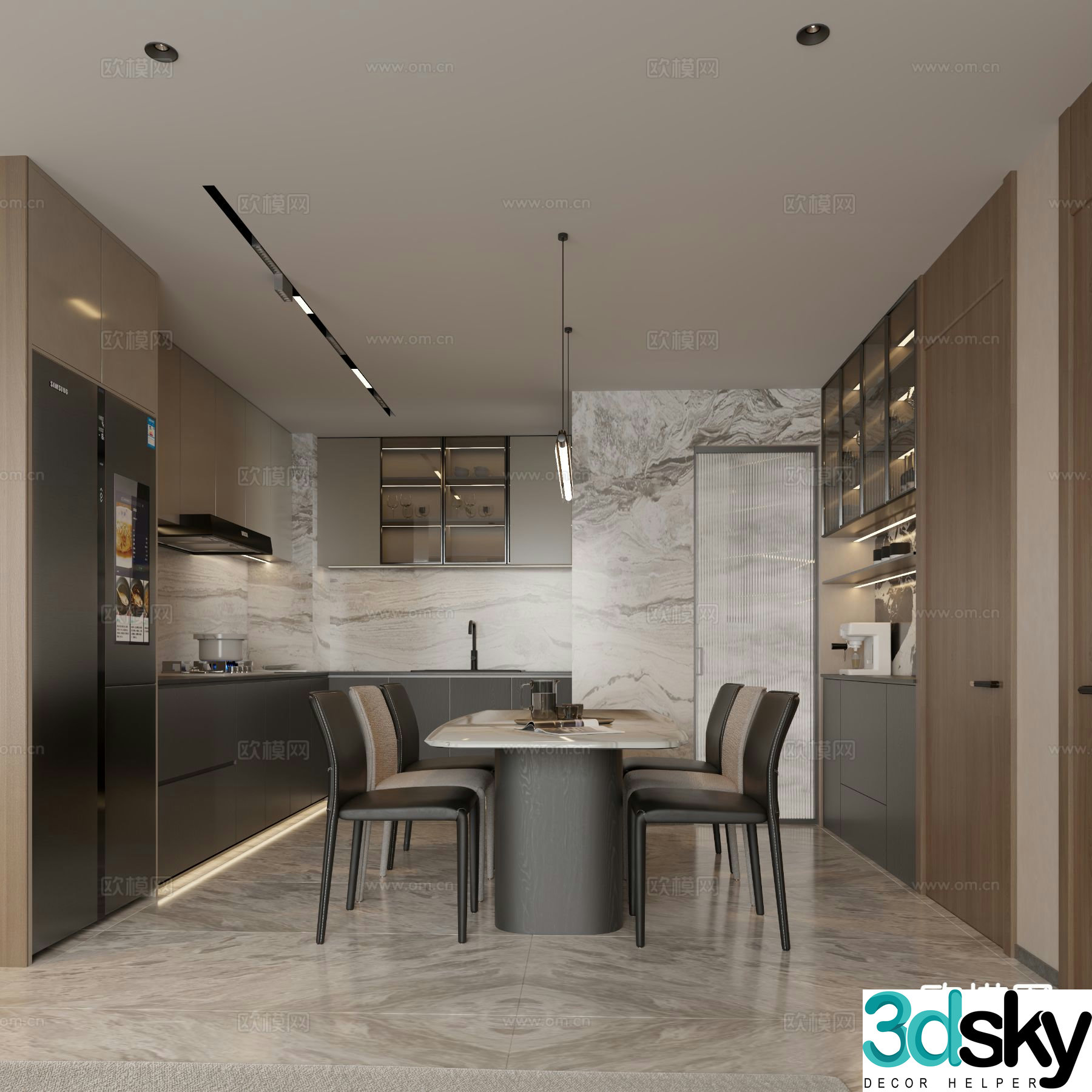 Modern restaurant 3d model