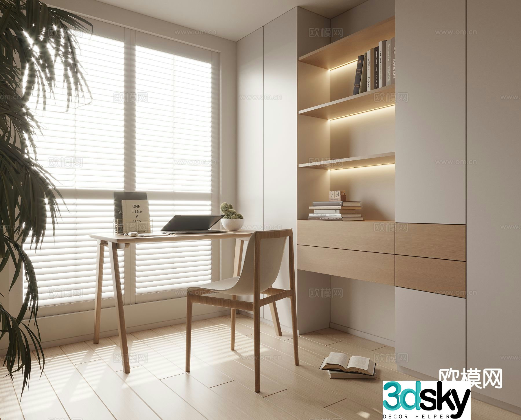 Nordic desk desk 3d model