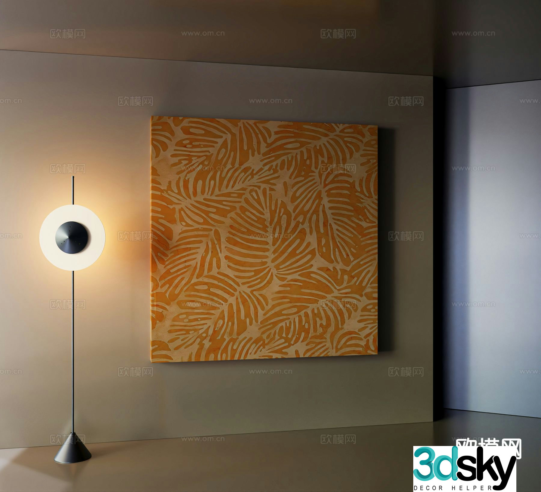 Decorative painting art painting hanging painting 3d model