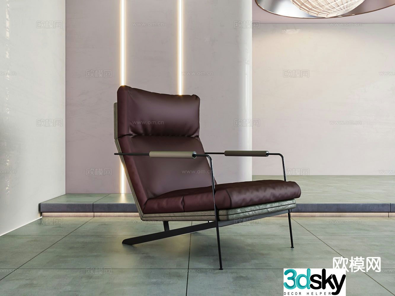 Modern chair leisure chair 3d model