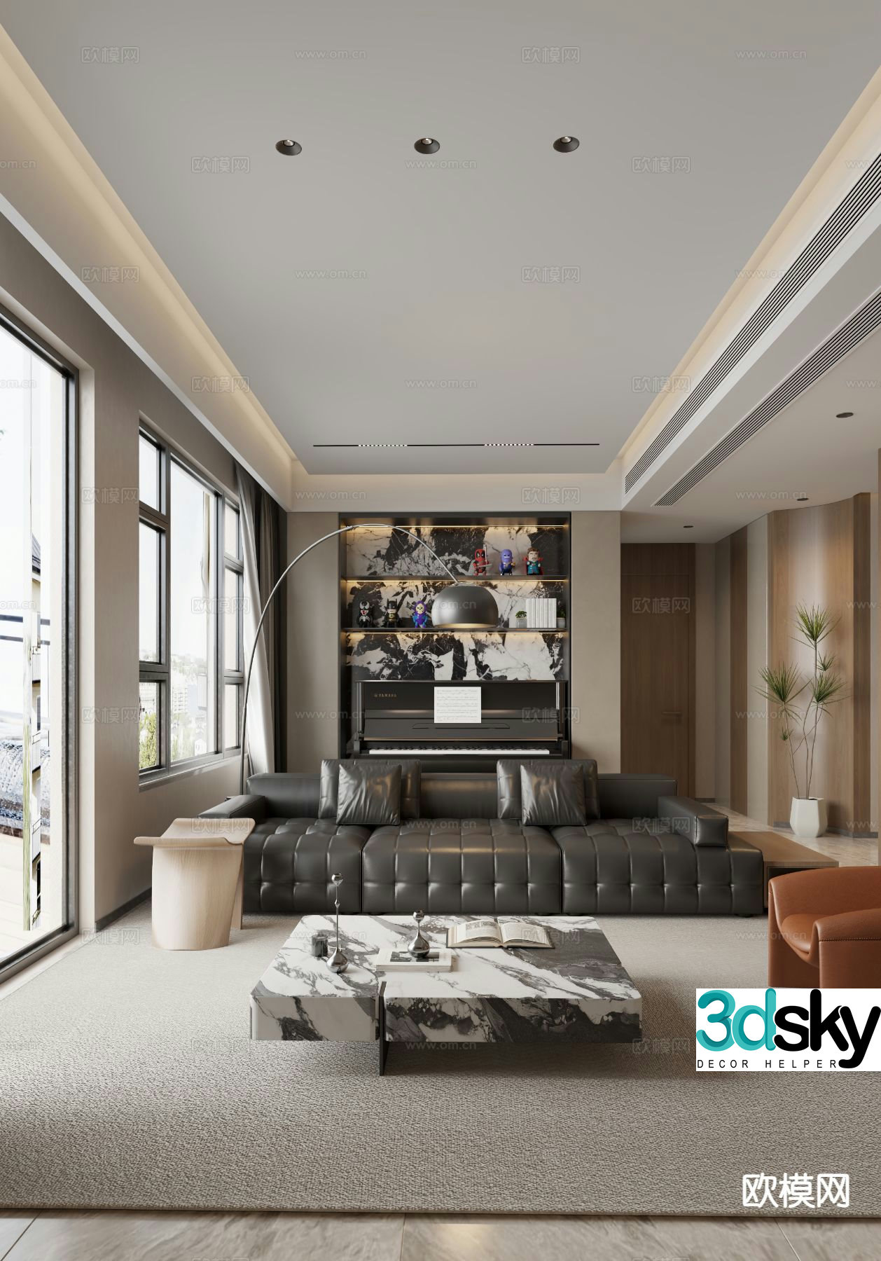 Modern living room 3d model