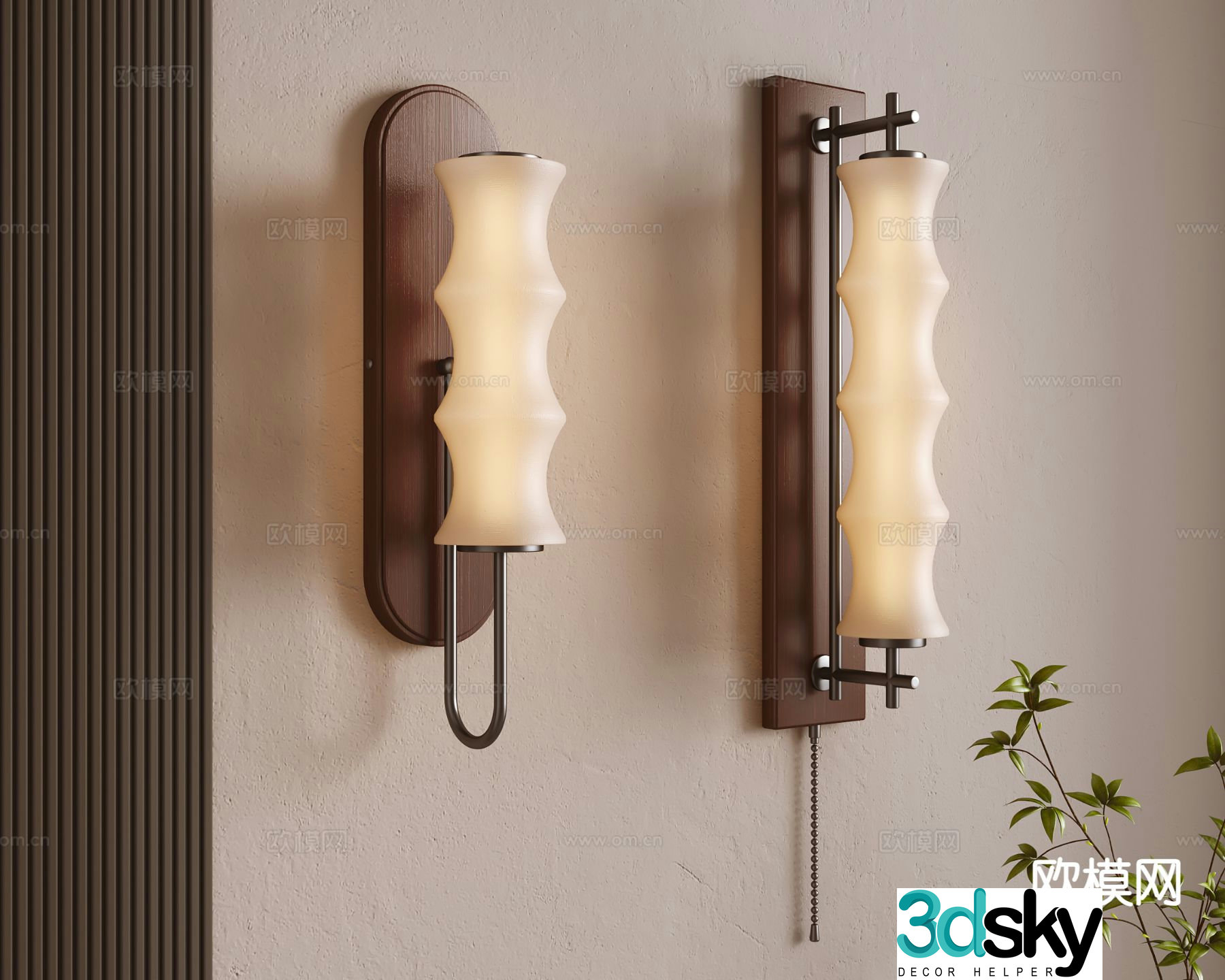 Medieval style wall lamp 3d model