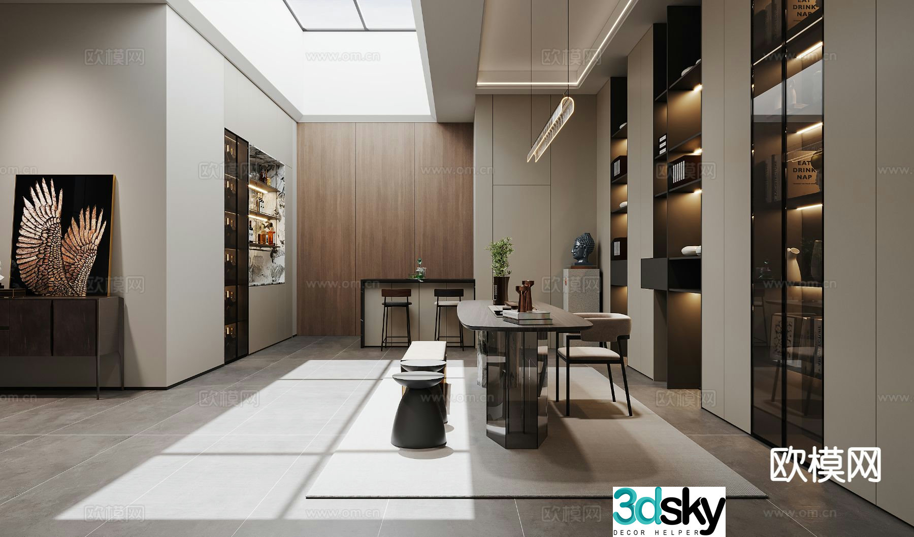 New Chinese tea room 3d model