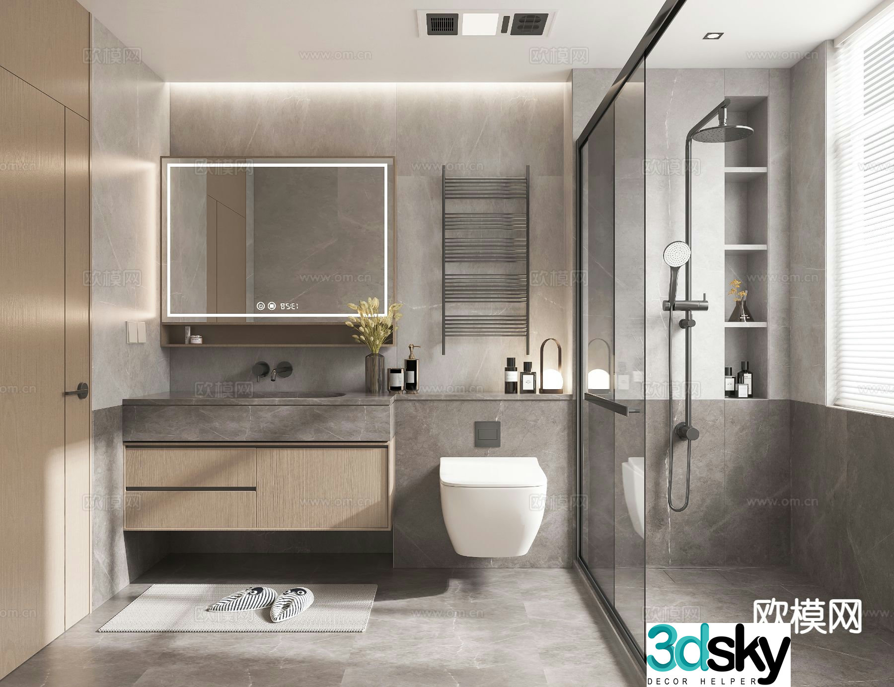 Modern bathroom bathroom 3d model