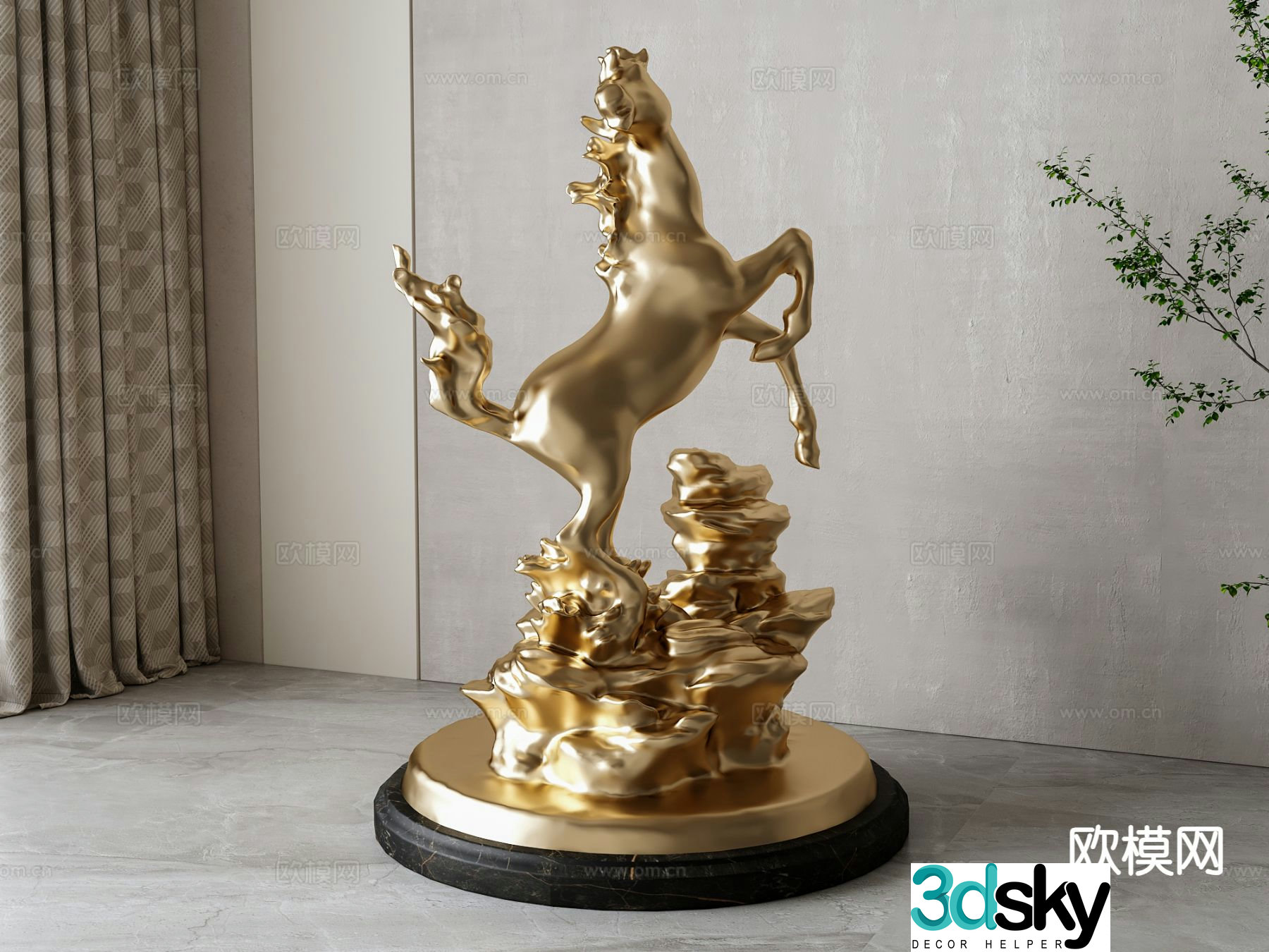 American sculpture art ornament 3d model