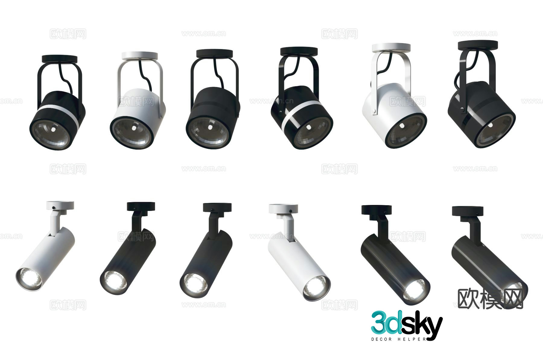 Modern downlight spotlight 3d model