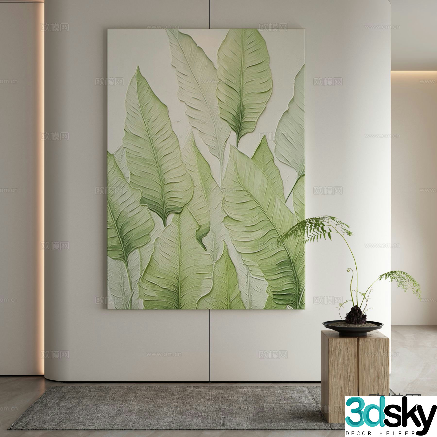 Decorative painting texture painting hanging painting 3d model