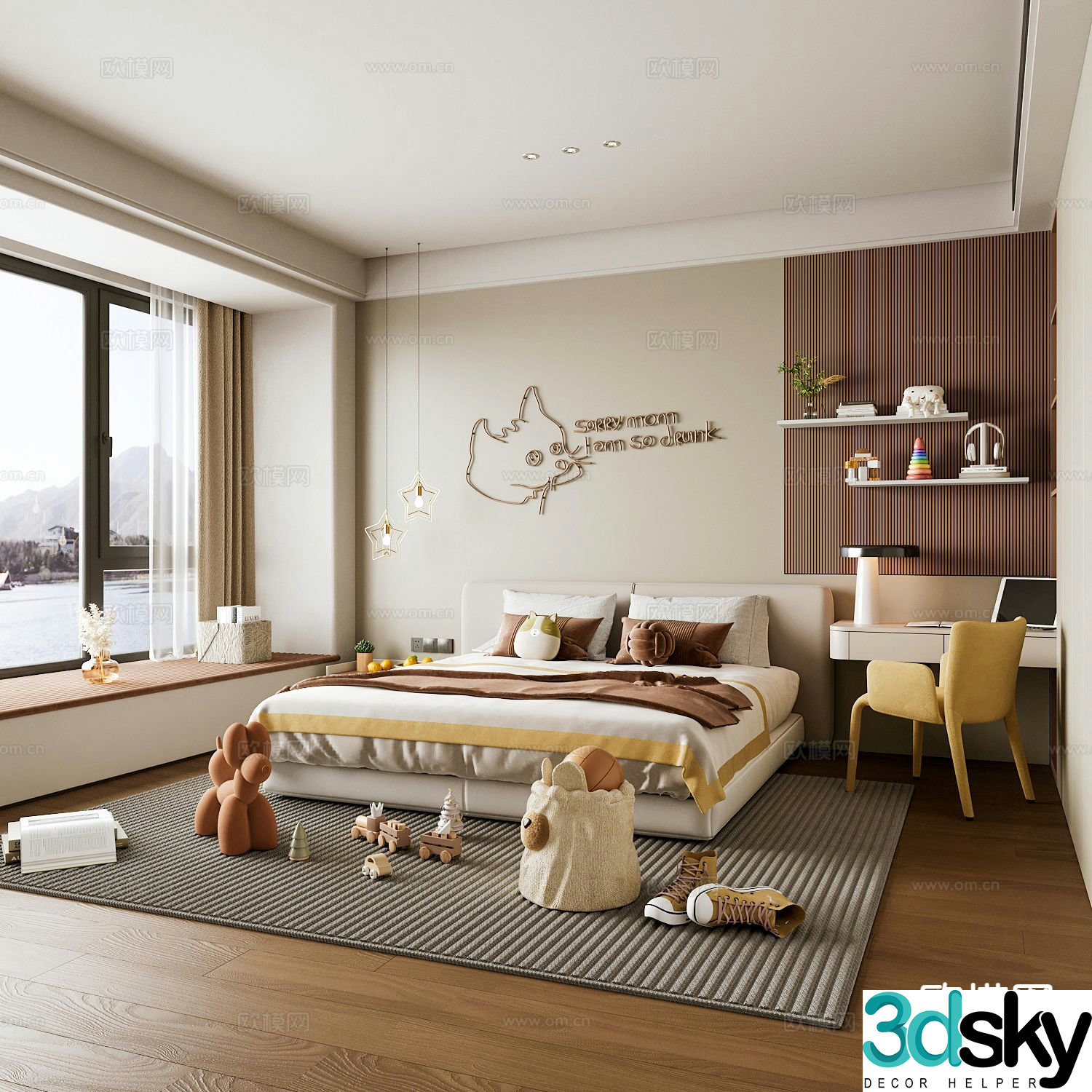 Modern children’s room children’s room 3d model