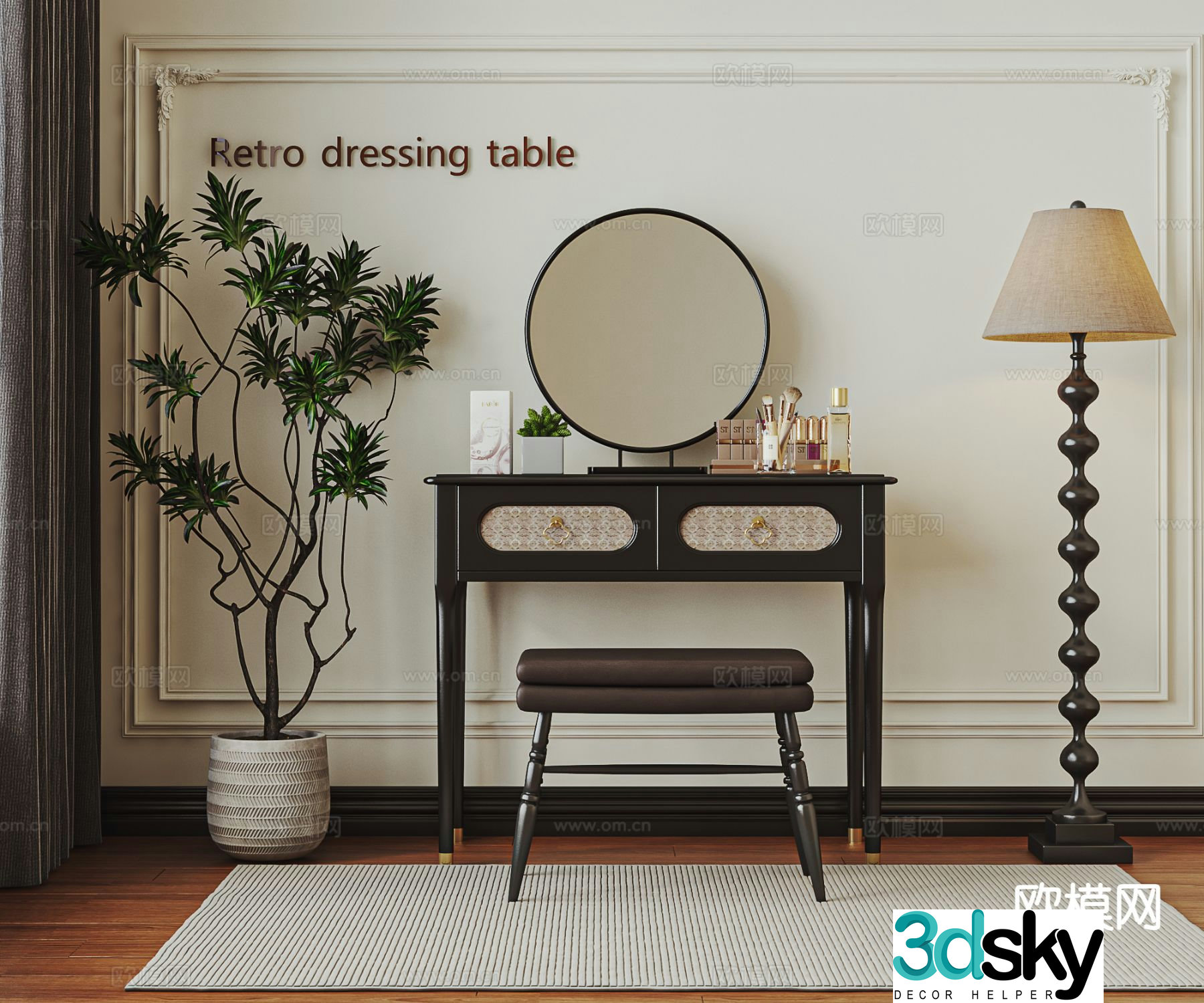 French vintage dresser 3d model
