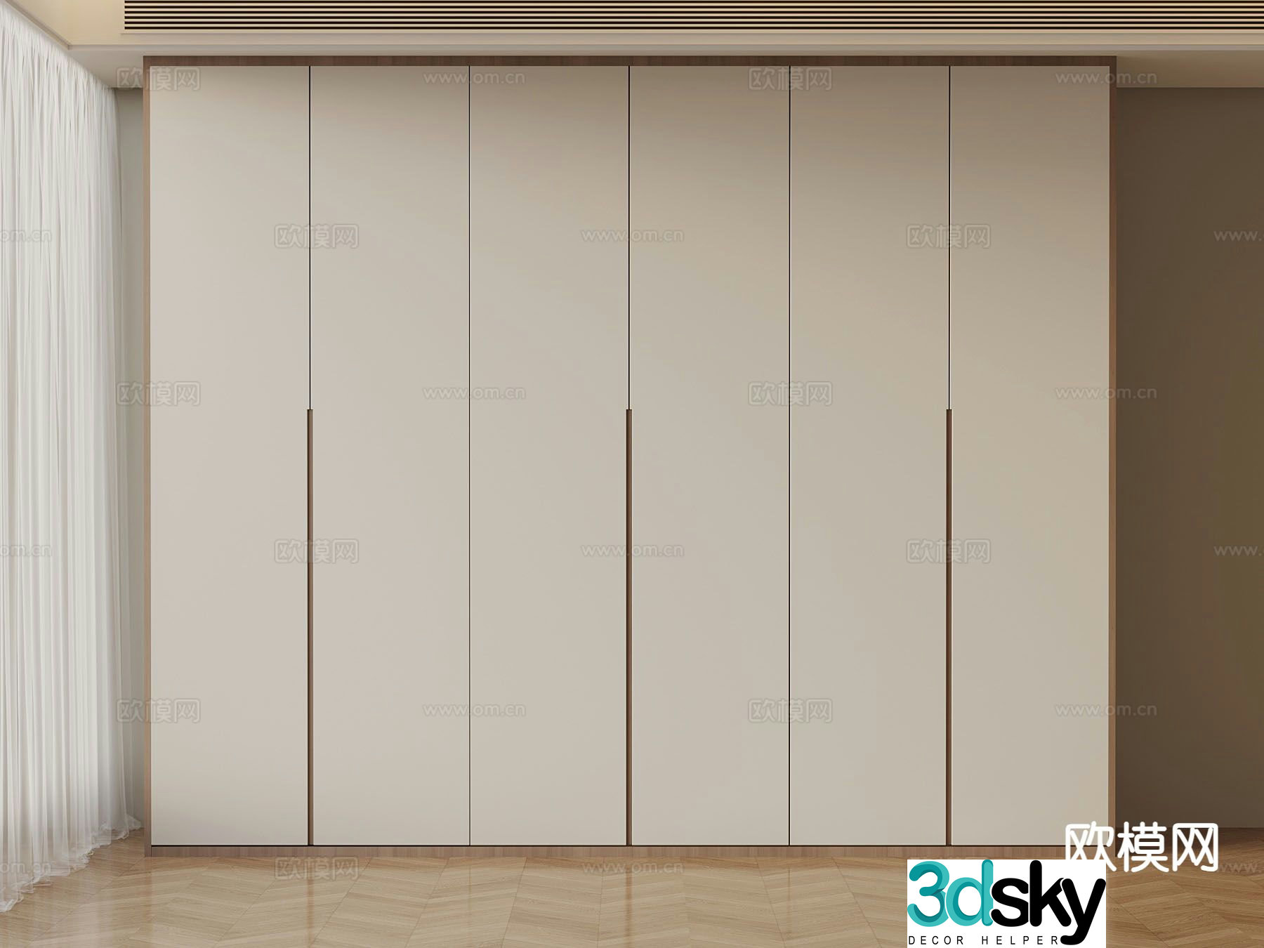 Modern wardrobe 3d model