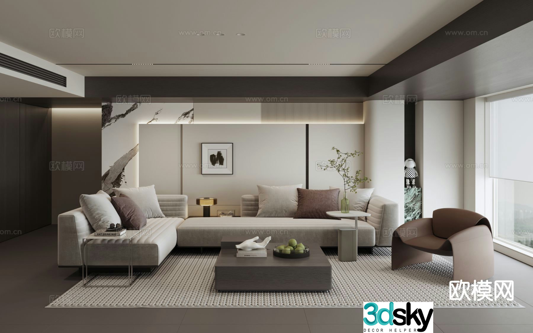 Modern living room 3d model