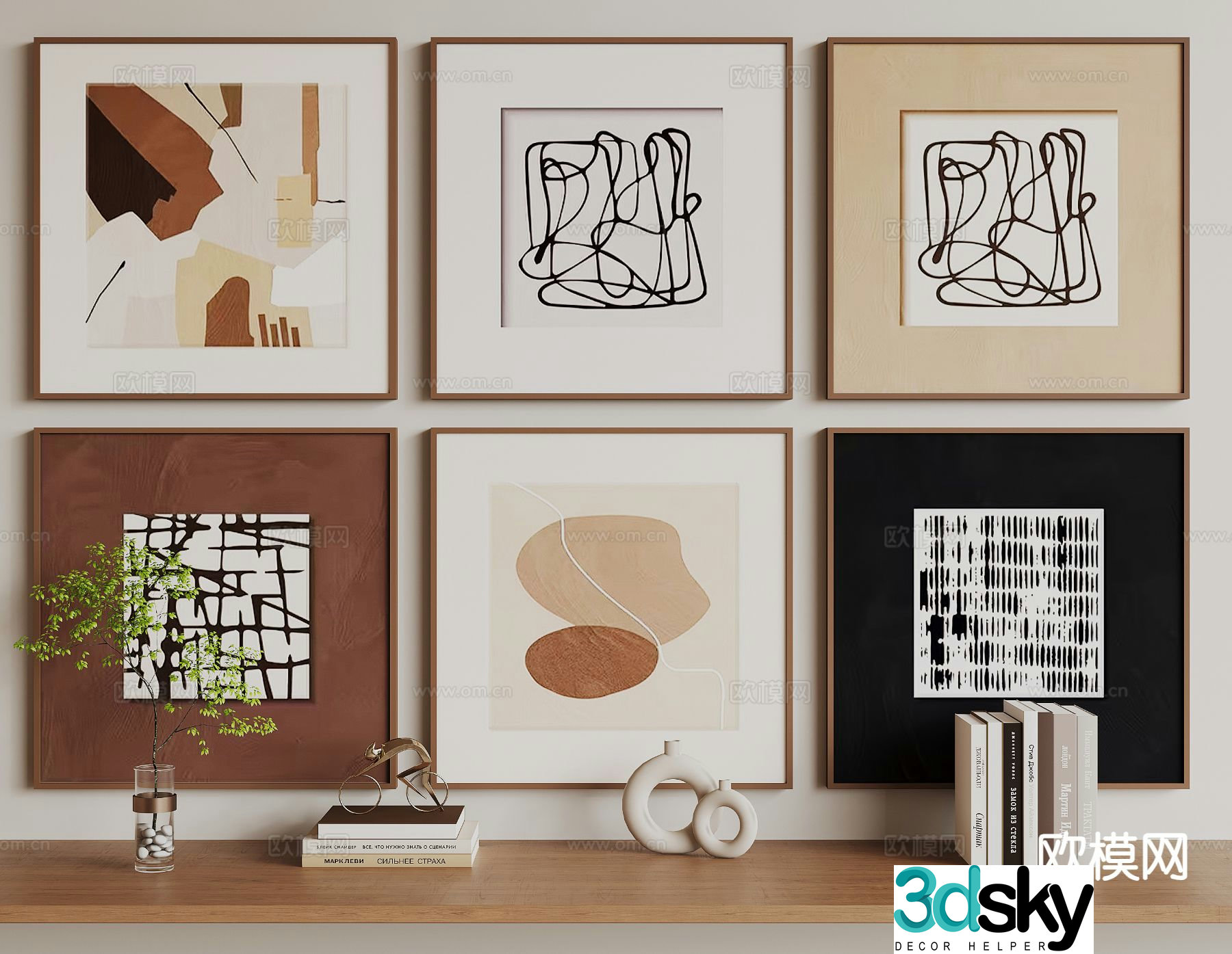 Medieval style decorative painting art painting hanging painting 3D model
